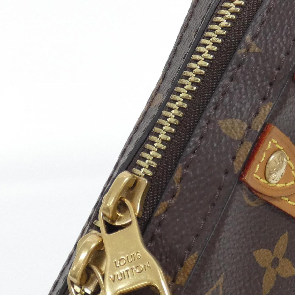 Louis Vuitton Monogram Marron Coated Canvas Shoulder Bag (Pre-Owned)