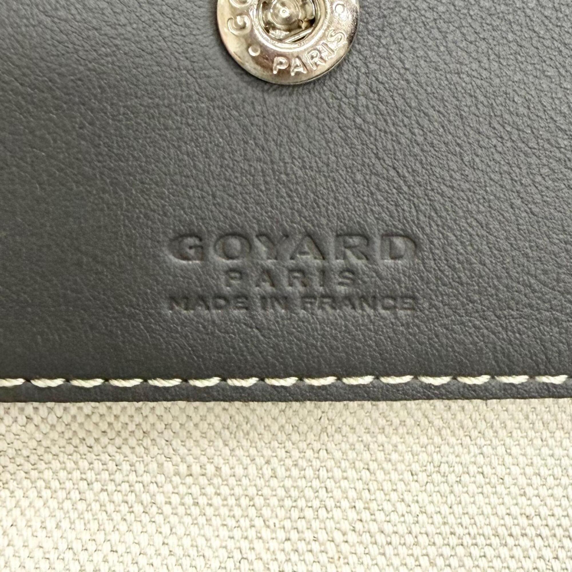 Goyard Gray Leather Canvas Pouch Tote Bag (Pre-Owned)