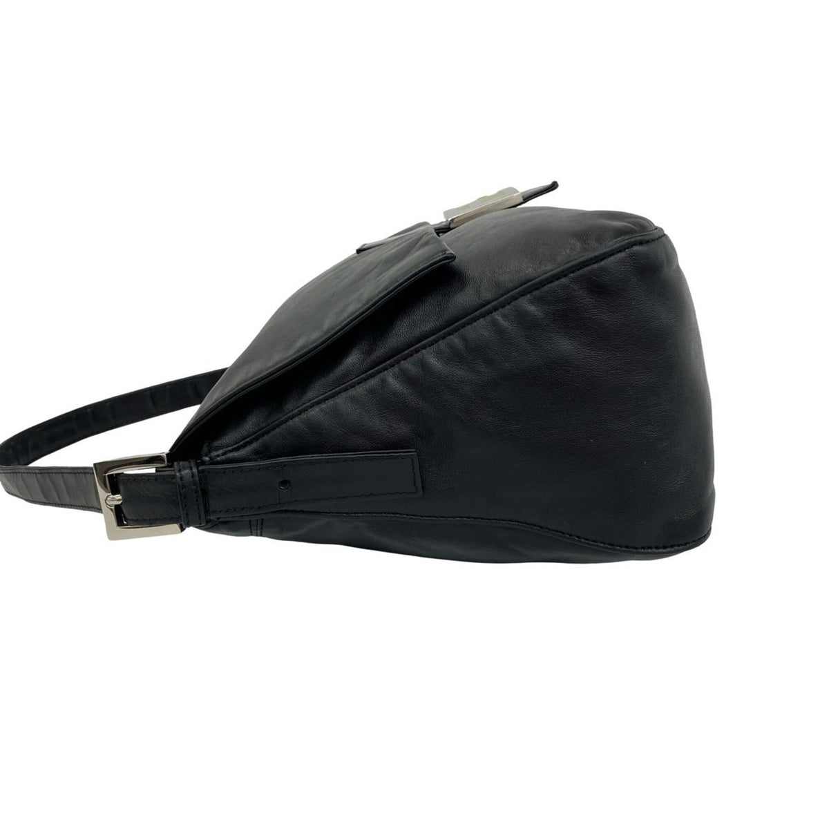 Fendi Black Leather Handbag Shoulder Bag (Pre-Owned)