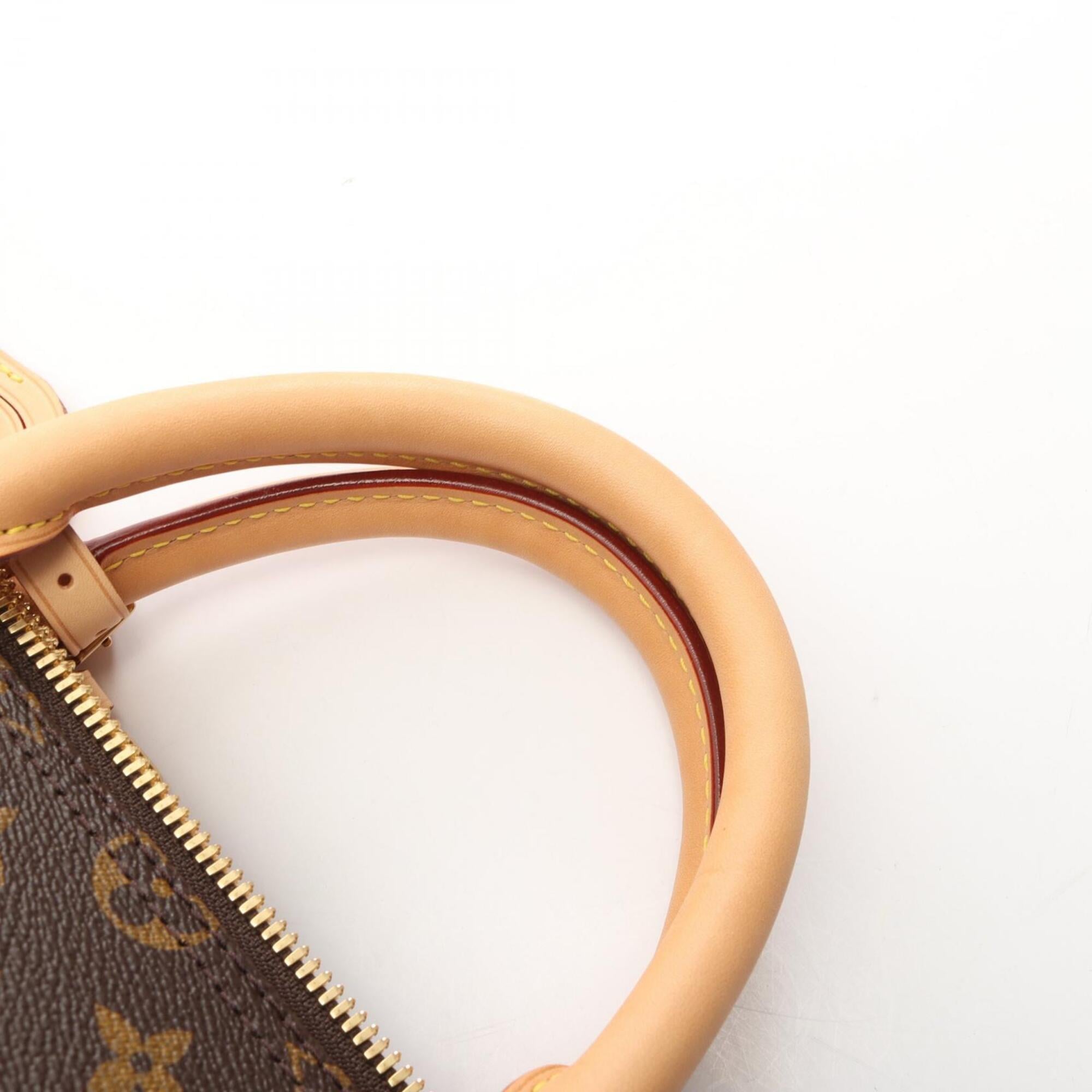Louis Vuitton Brown Monogram Coated Canvas Leather Boston Bag Handbag (Pre-Owned)