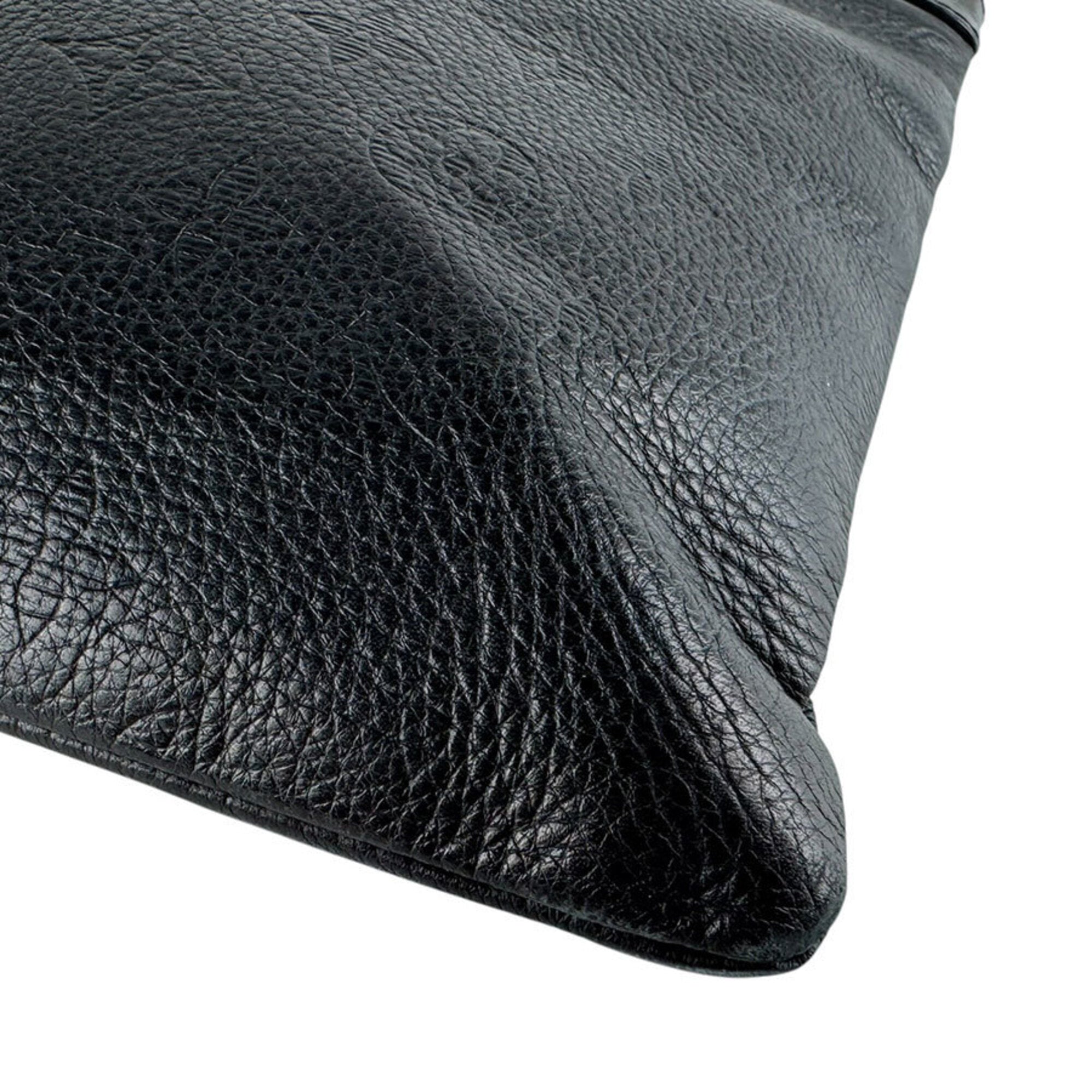 Louis Vuitton Black Monogram Shadow Clutch Bag (Pre-Owned)
