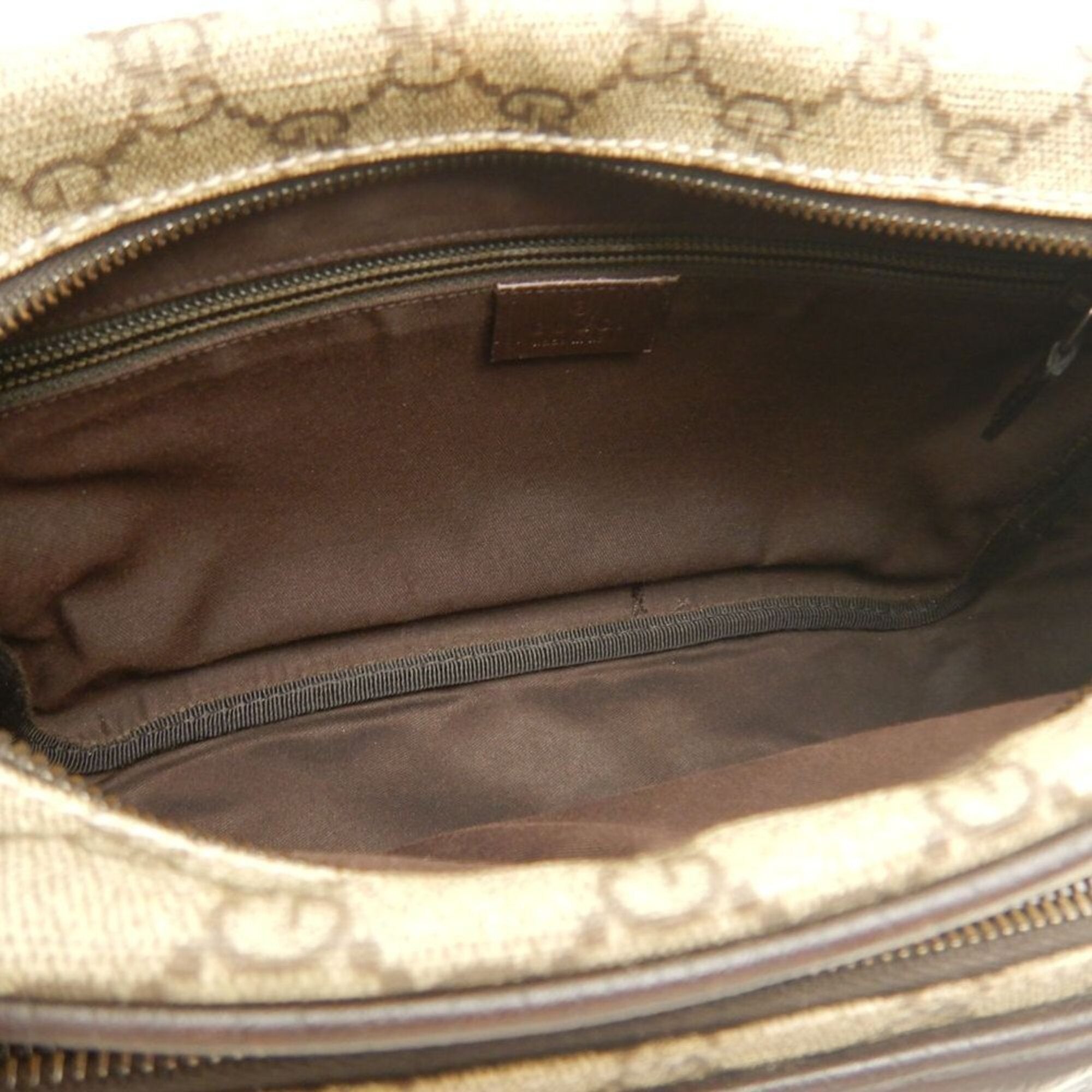 Gucci Brown Gg Supreme Shoulder Bag (Pre-Owned)