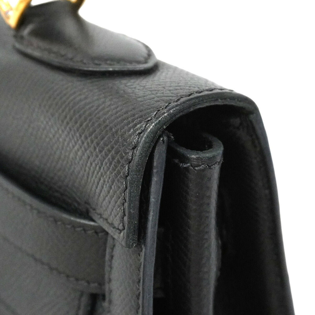 Hermes Black Leather Handbag (Pre-Owned)