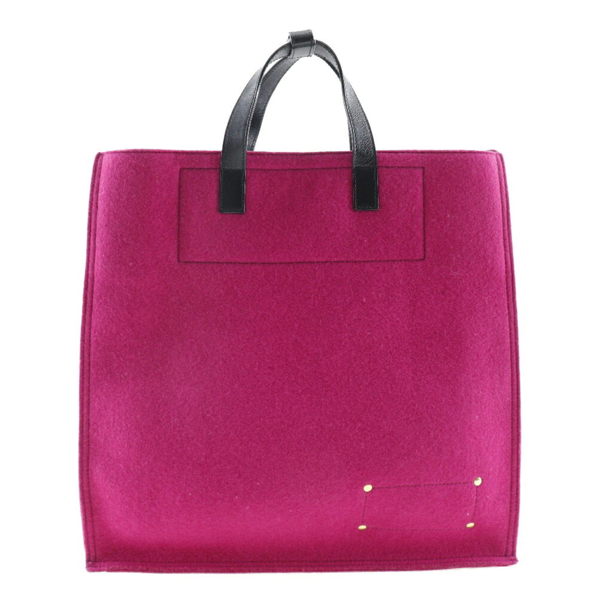 Saint Laurent Black Pink Felt Leather Tote Bag (Pre-Owned)