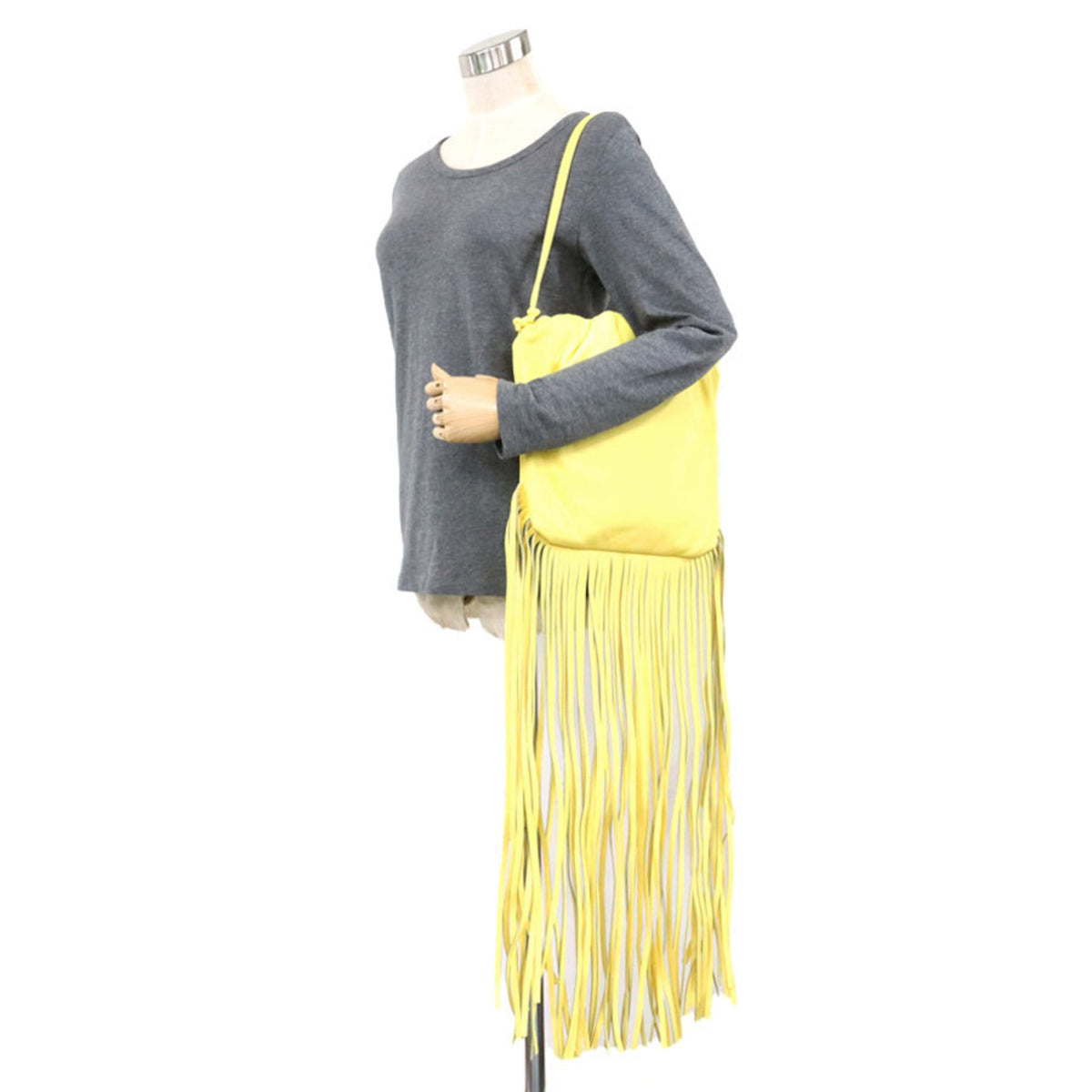 Bottega Veneta Yellow Leather Handbag Shoulder Bag (Pre-Owned)