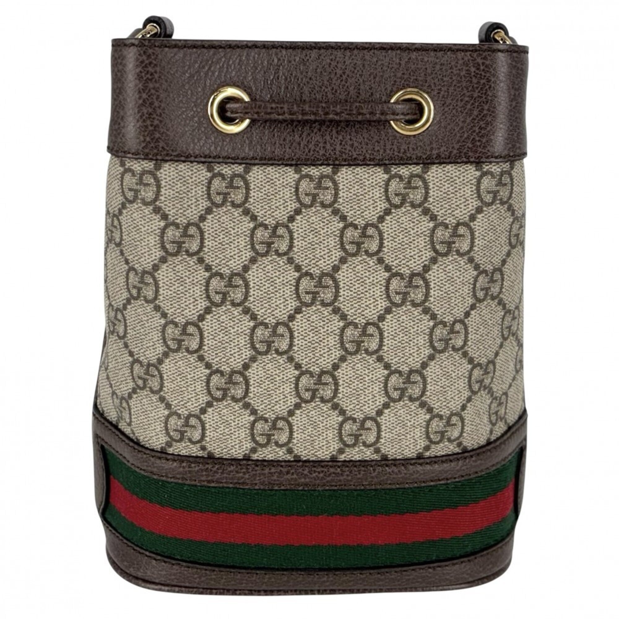 Gucci Beige Gg Supreme Canvas Shoulder Bag (Pre-Owned)