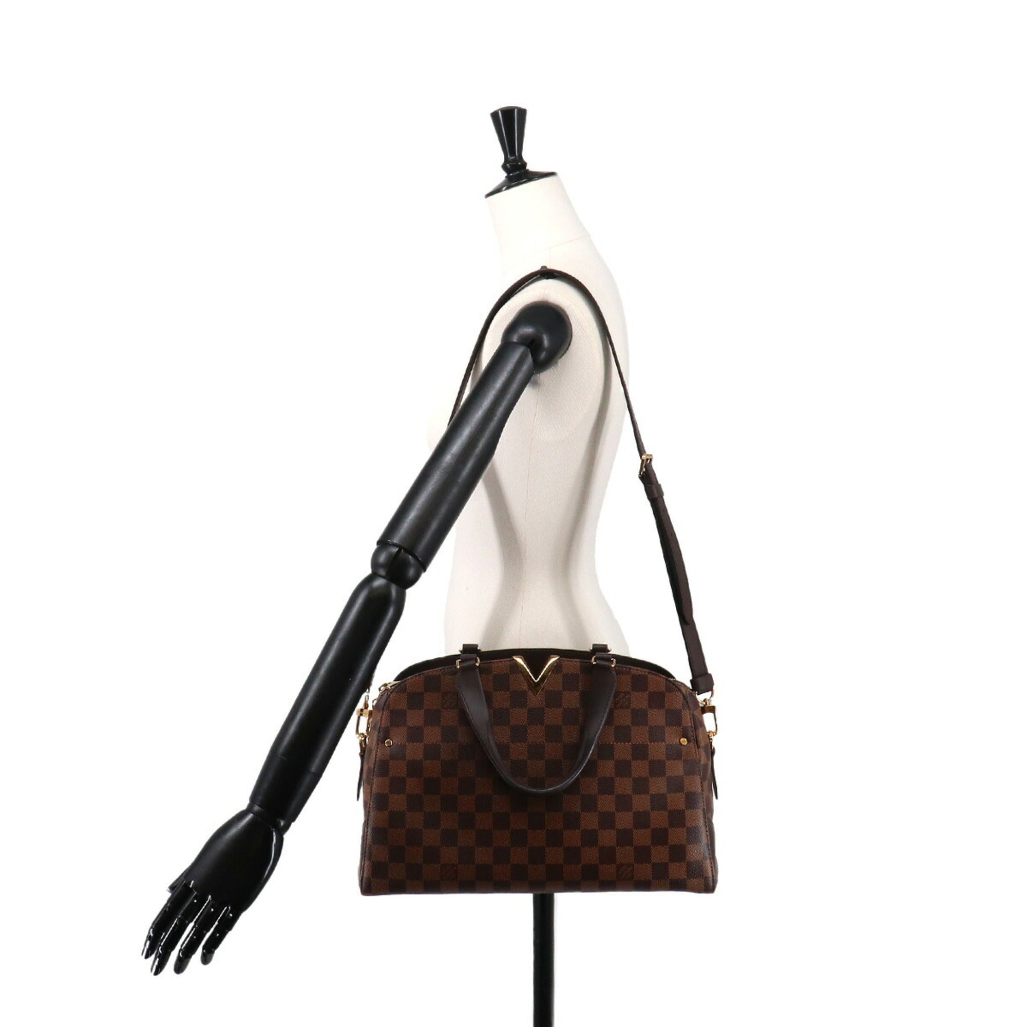 Louis Vuitton Ebene Damier Canvas Handbag Shoulder Bag (Pre-Owned)
