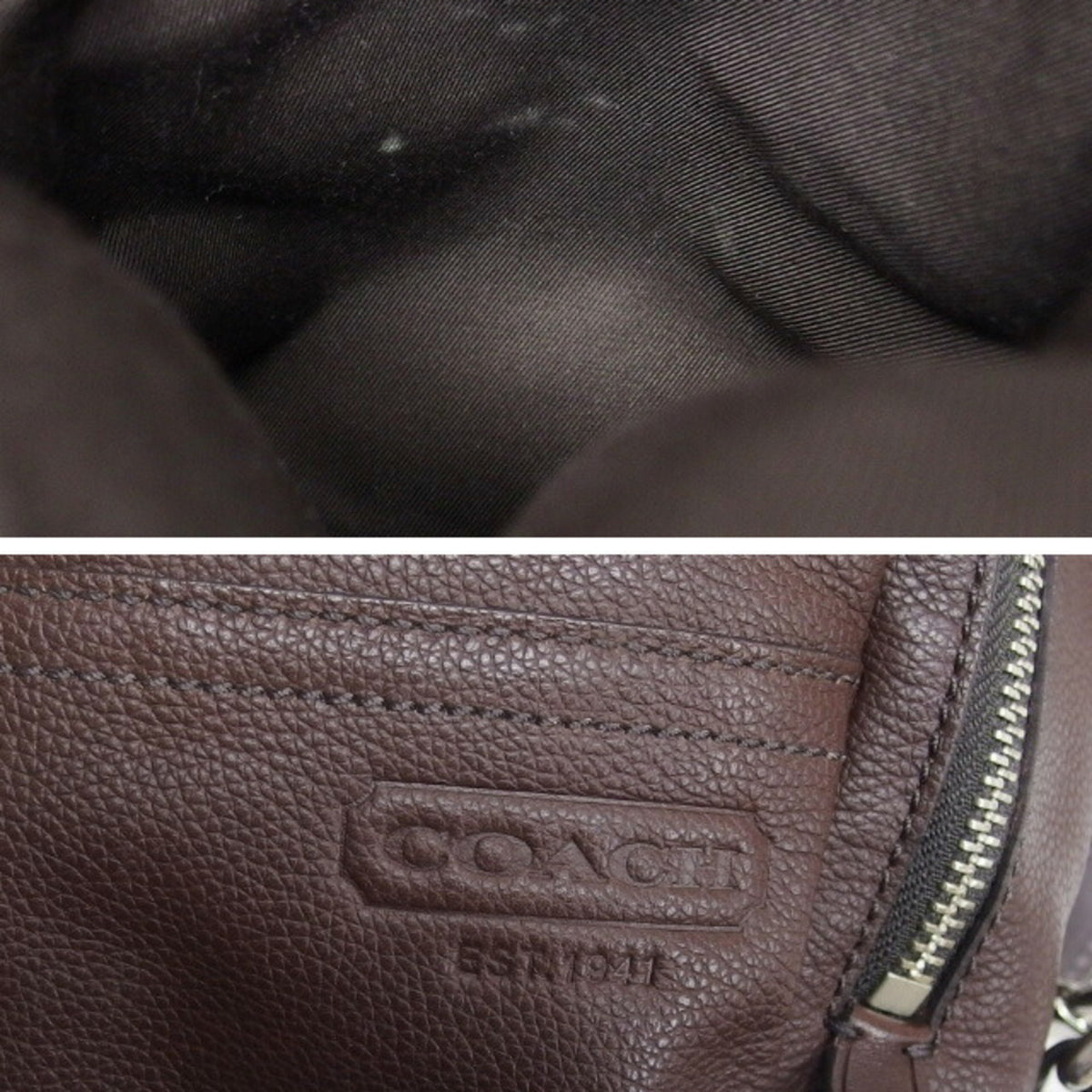 Coach Dark Brown Leather Shoulder Bag Sling Bag (Pre-Owned)