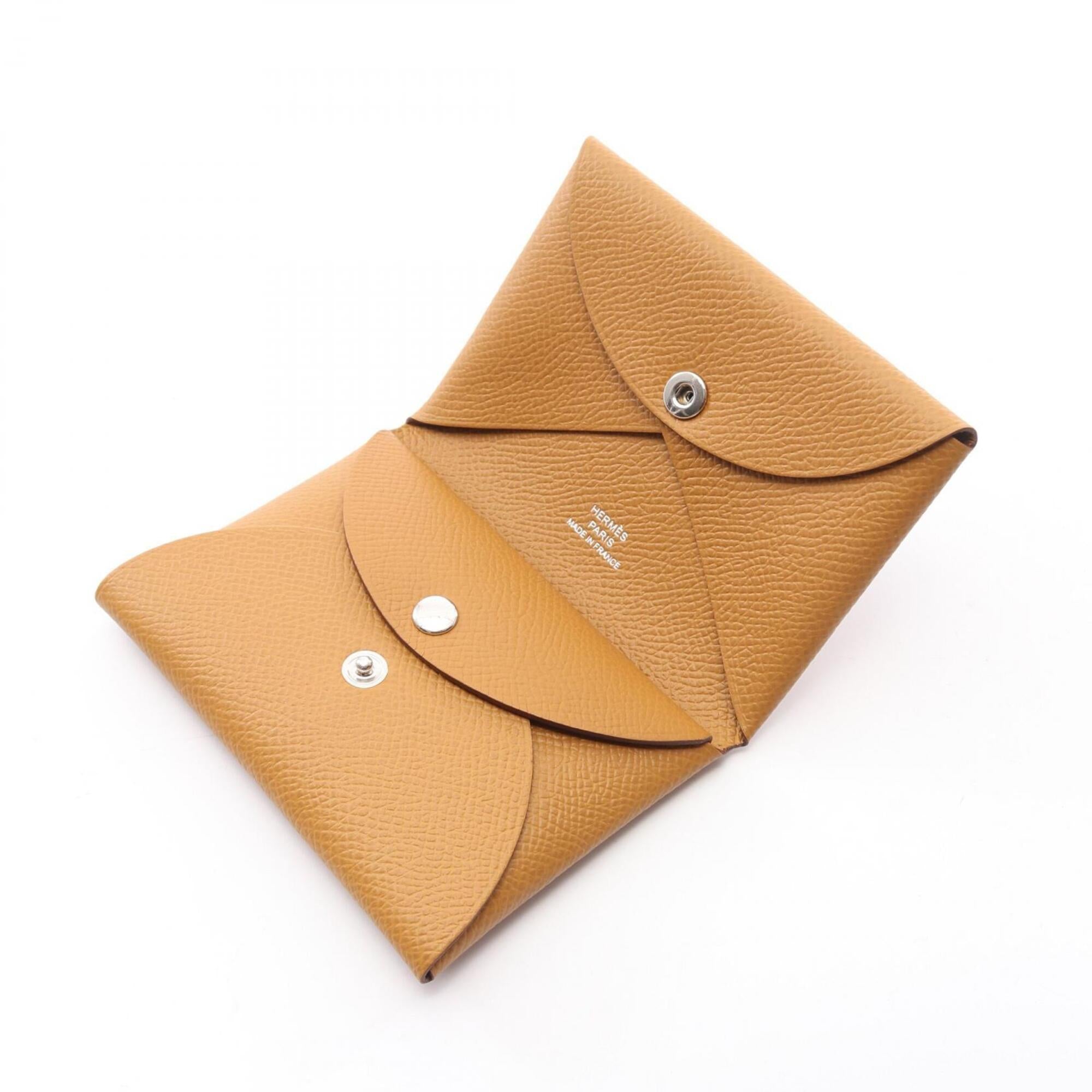Hermes Brown Epsom Leather Coin Purse/Coin Case (Pre-Owned)