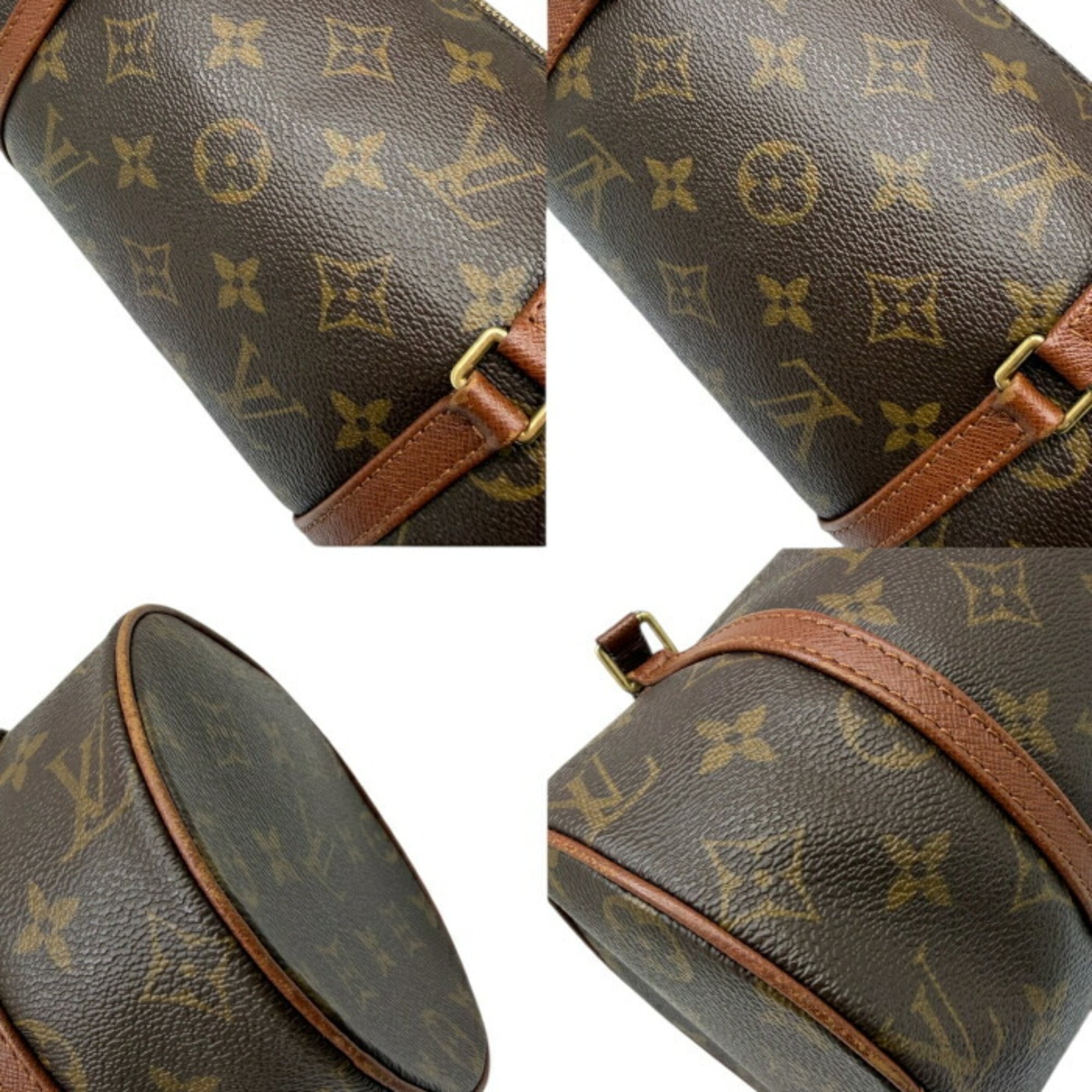 Louis Vuitton Brown Monogram Boston Bag Handbag Tote Bag (Pre-Owned)