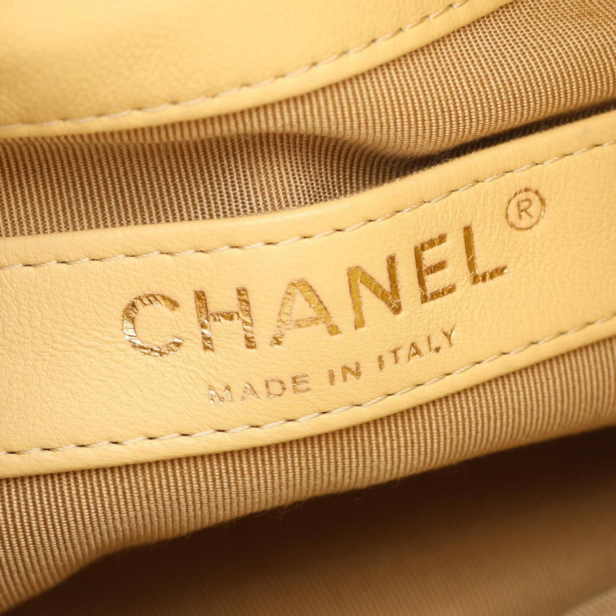 Chanel Yellow Leather Handbag Shoulder Bag (Pre-Owned)