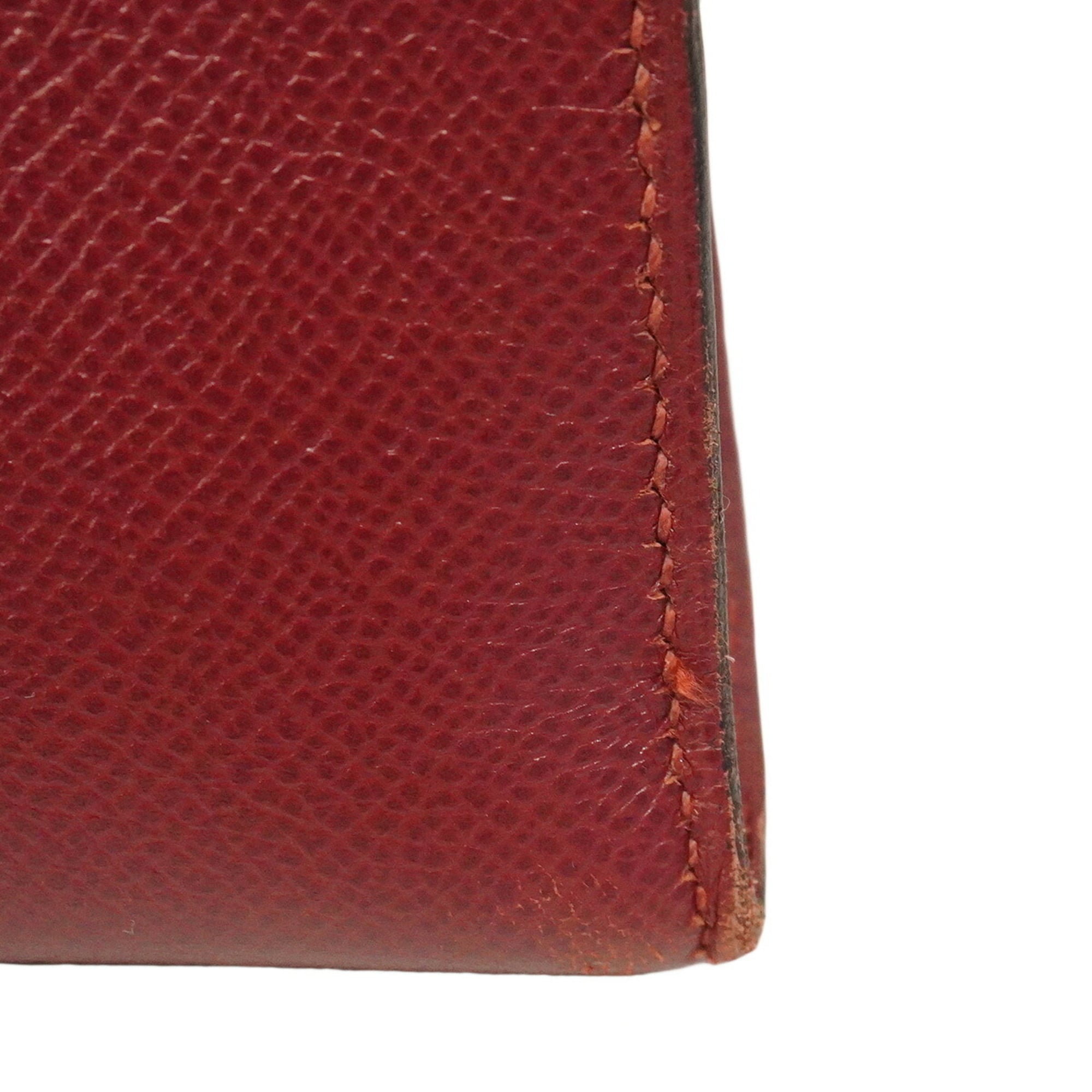 Hermes Rouge H Epsom Leather Leather Handbag (Pre-Owned)