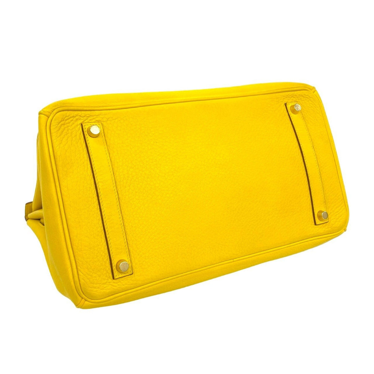 Hermes Yellow Taurillon Clemence Leather Handbag (Pre-Owned)