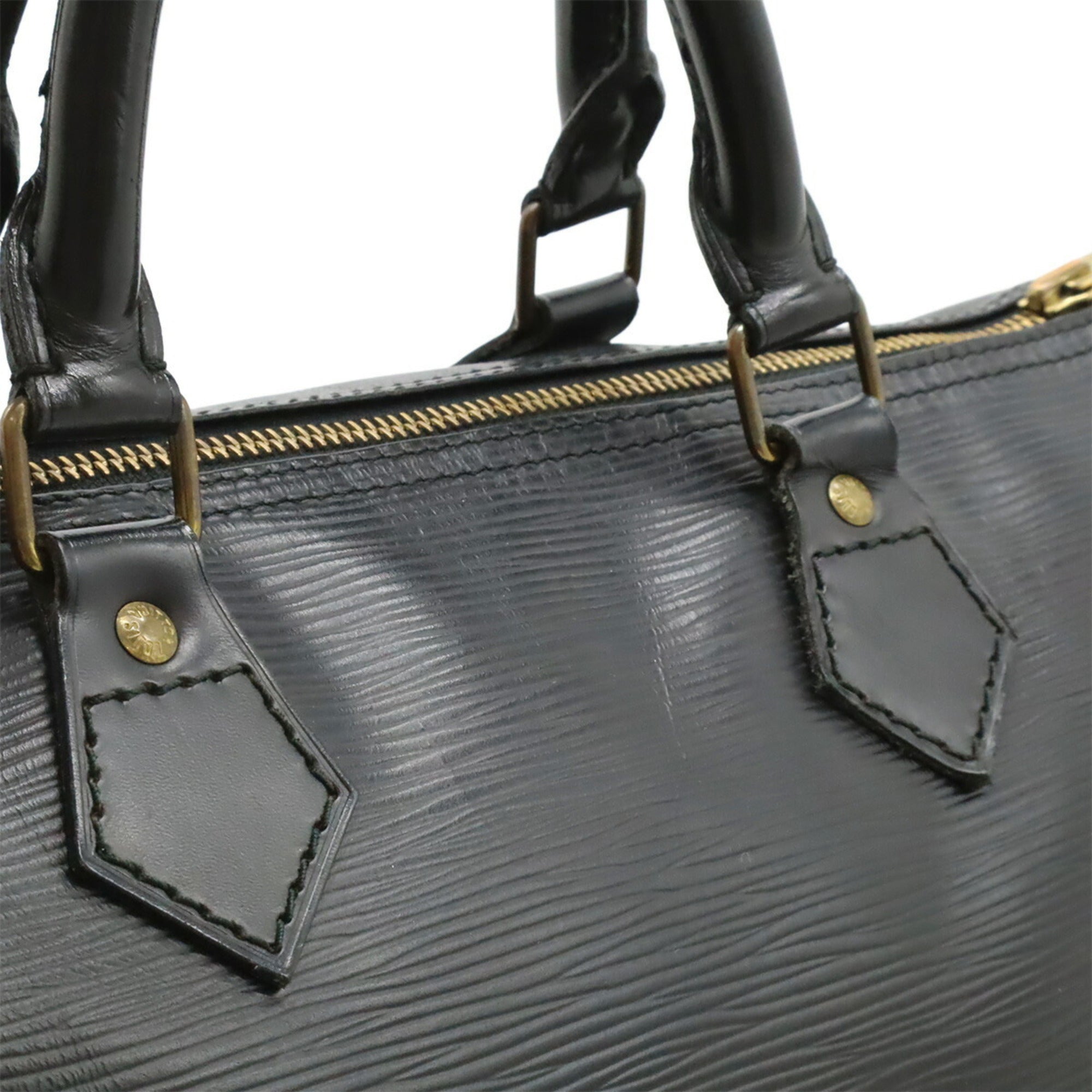 Louis Vuitton Black Noir Epi Leather Boston Bag Handbag (Pre-Owned)