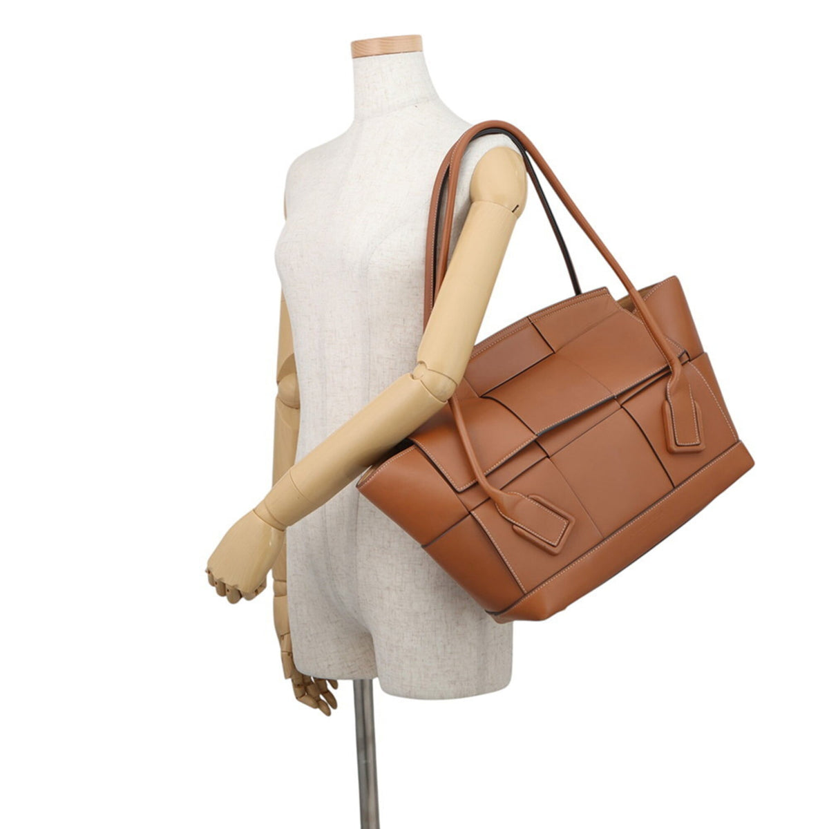 Bottega Veneta Brown Intrecciato Handbag Tote Bag (Pre-Owned)
