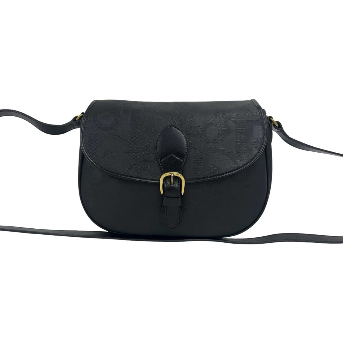 Christian Dior Black Leather Pvc Crossbody Bag Shoulder Bag (Pre-Owned)