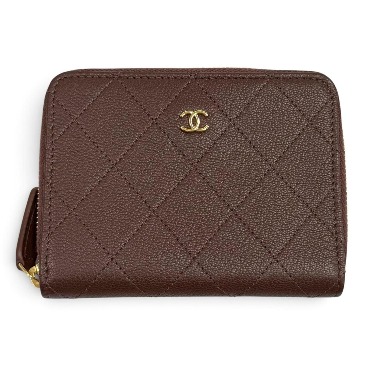 Chanel Brown Leather Wallet (Bi-Fold) (Pre-Owned)