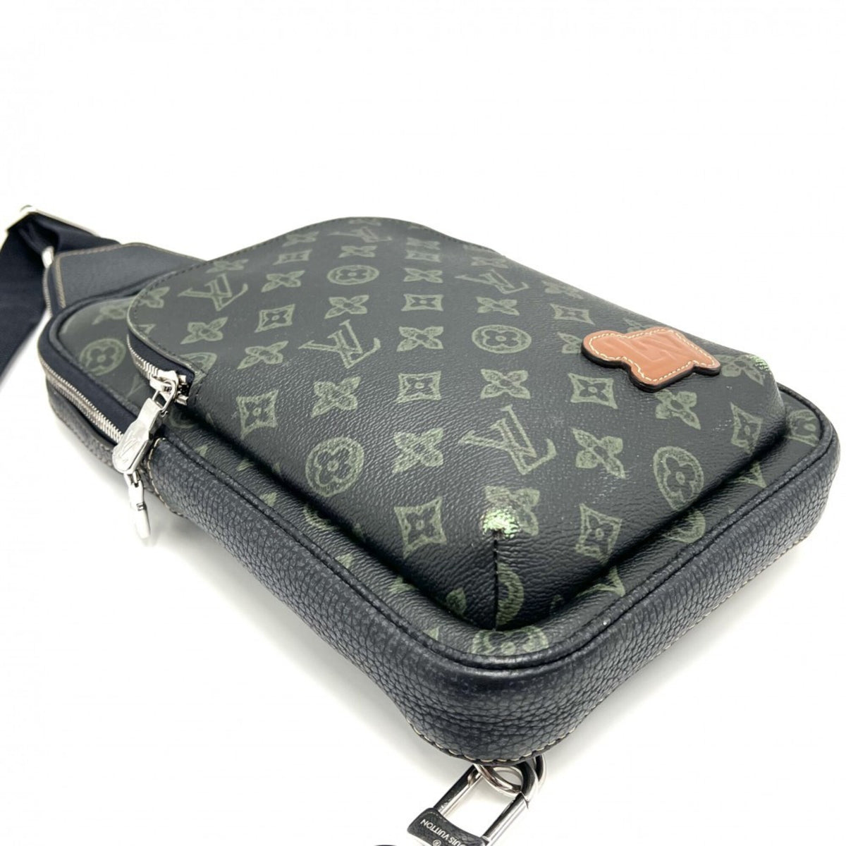 Louis Vuitton Monogram Black Green Monogram Shoulder Bag Sling Bag (Pre-Owned)