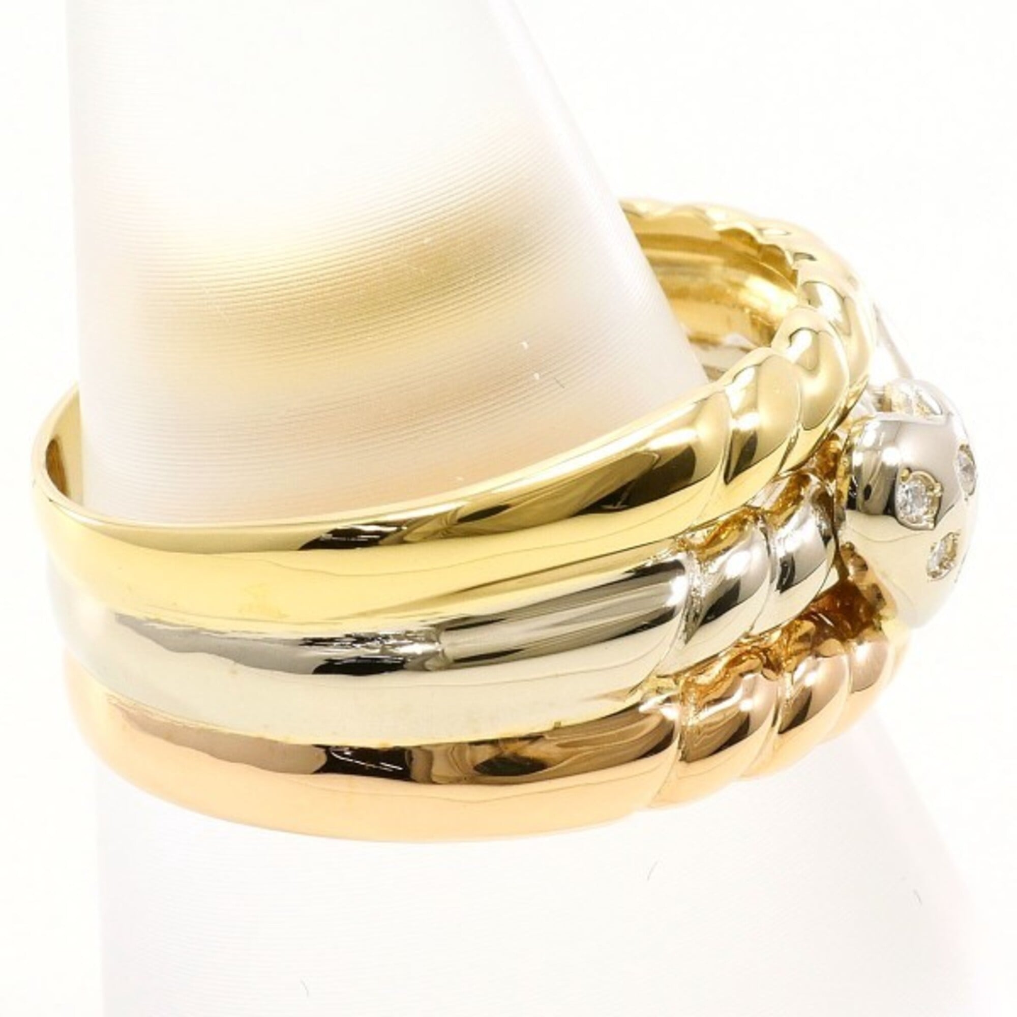 Unbranded Pink Gold White Gold Yellow Gold Yellow Gold (18K) Pink Gold (18K) White Gold (18K) Band Ring (Pre-Owned)