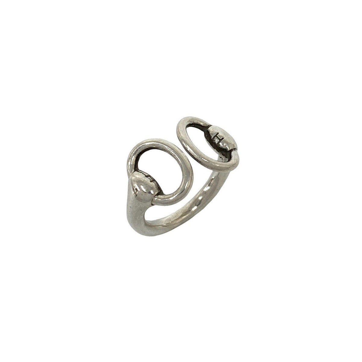 Hermes Silver Silver 925 Band Ring (Pre-Owned)