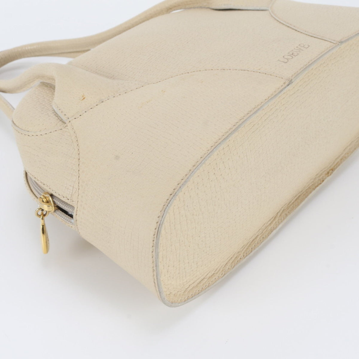 Loewe Beige Leather Handbag Shoulder Bag Tote Bag (Pre-Owned)