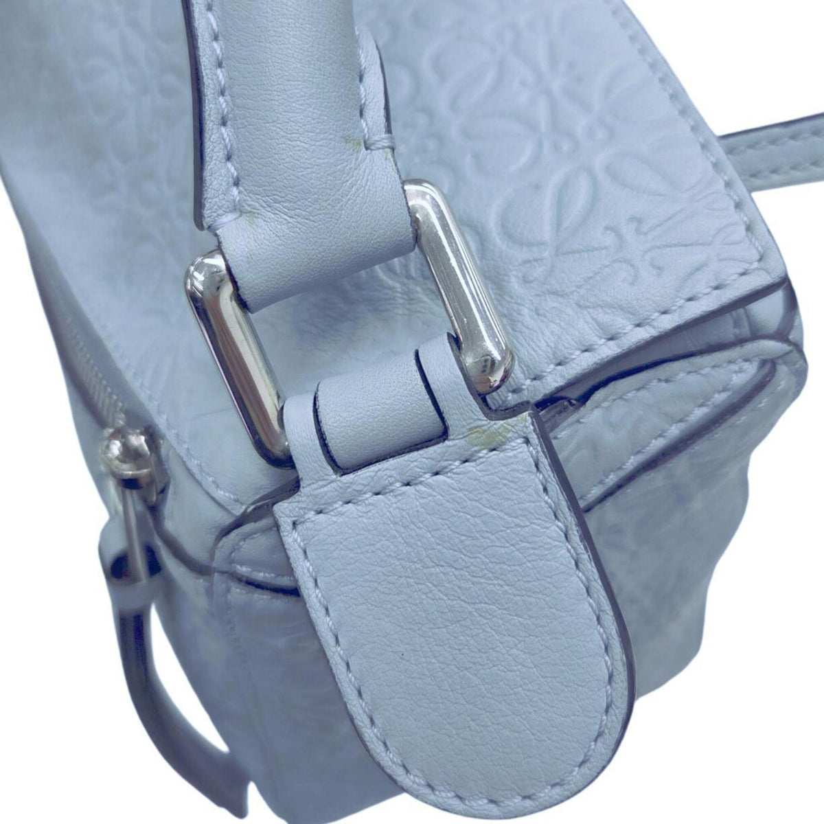 Loewe Puzzle Green Leather Shoulder Bag (Pre-Owned)