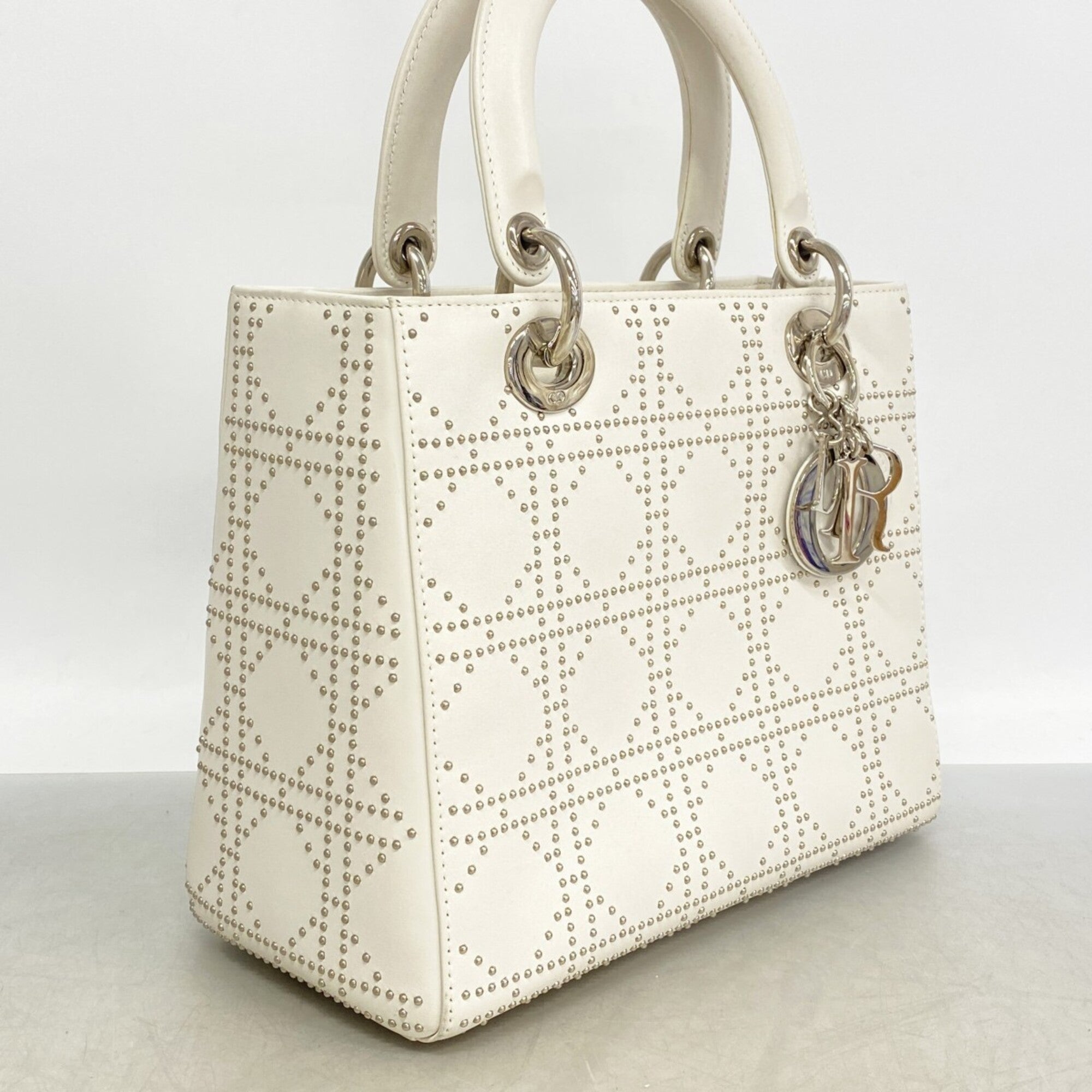 Christian Dior Ivory Leather Handbag (Pre-Owned)