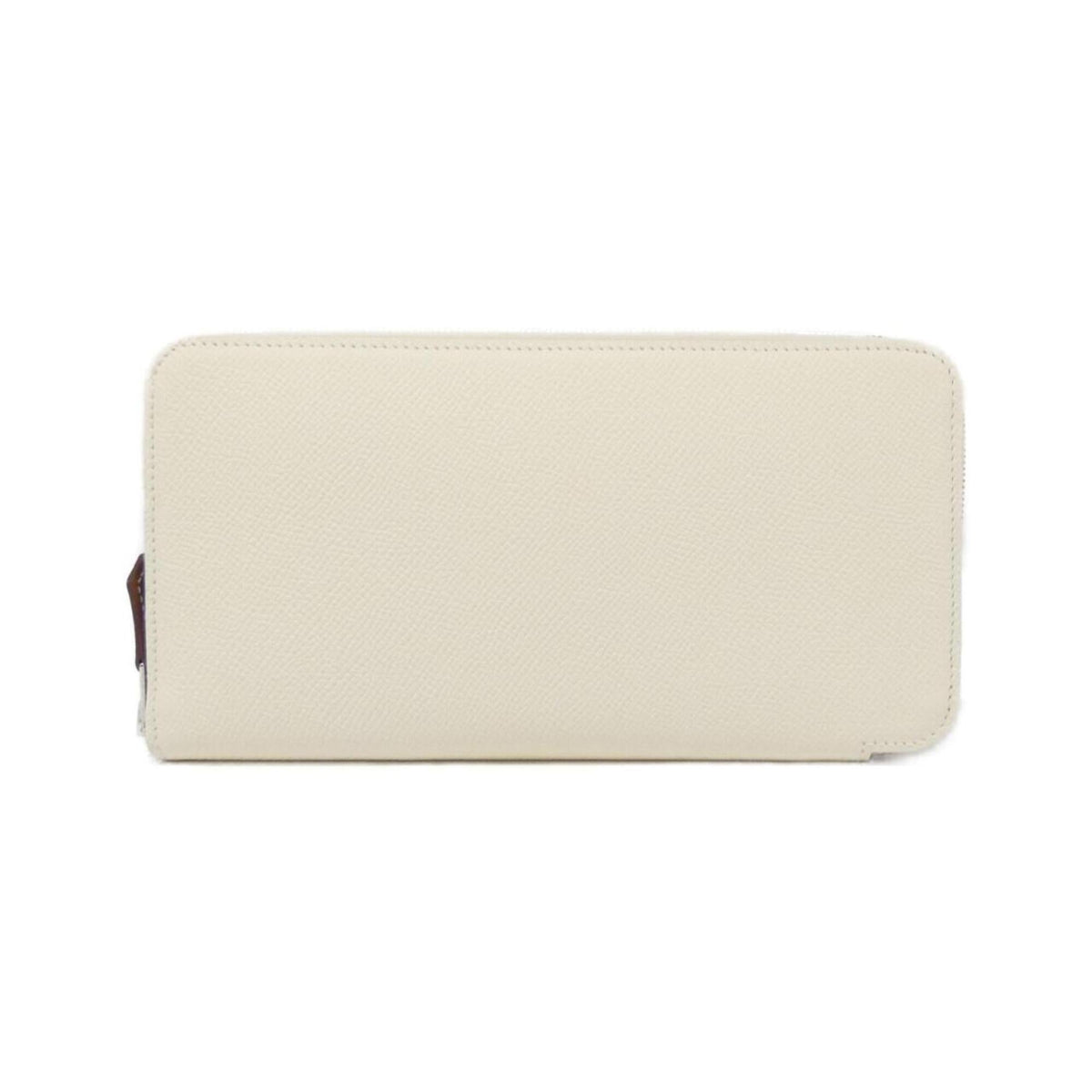 Hermes White Silk Epsom Leather Long Wallet (Bi-Fold) (Pre-Owned)