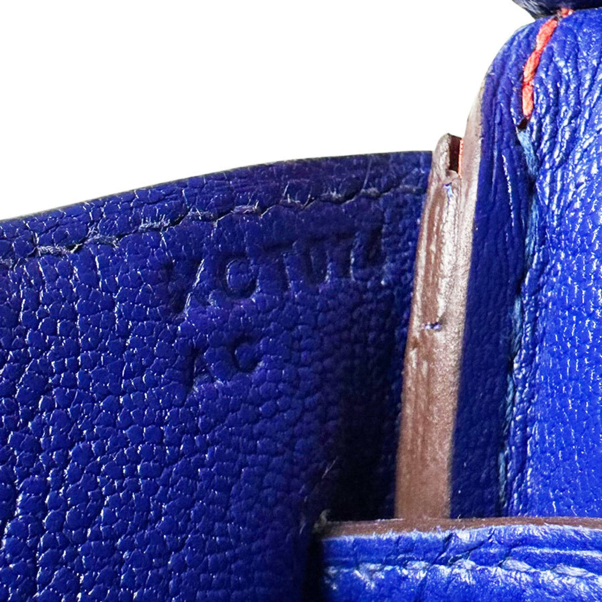 Hermes Blue Royal Capucine Epsom Leather Handbag (Pre-Owned)