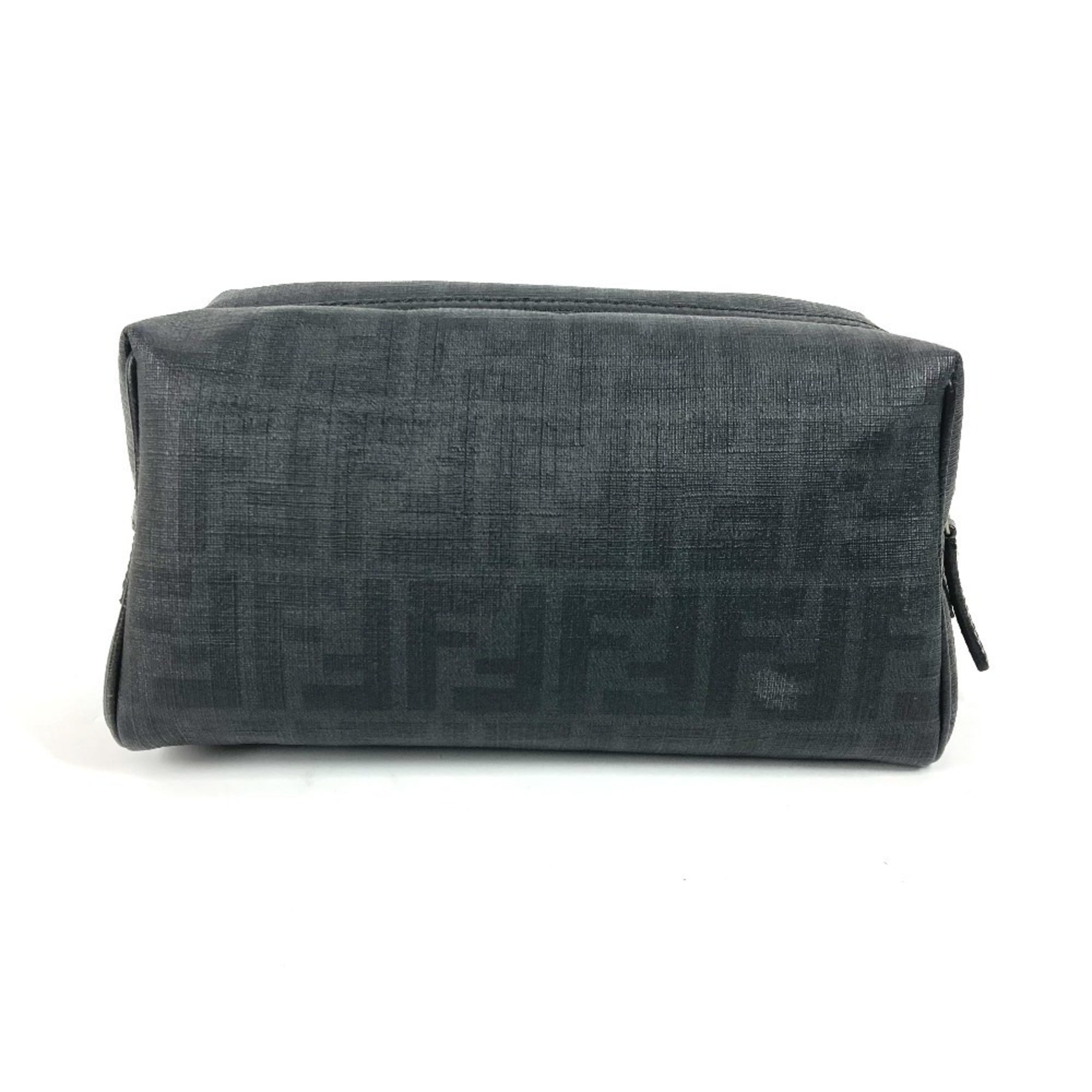 Fendi Zucca Black Pvc Pouch (Pre-Owned)