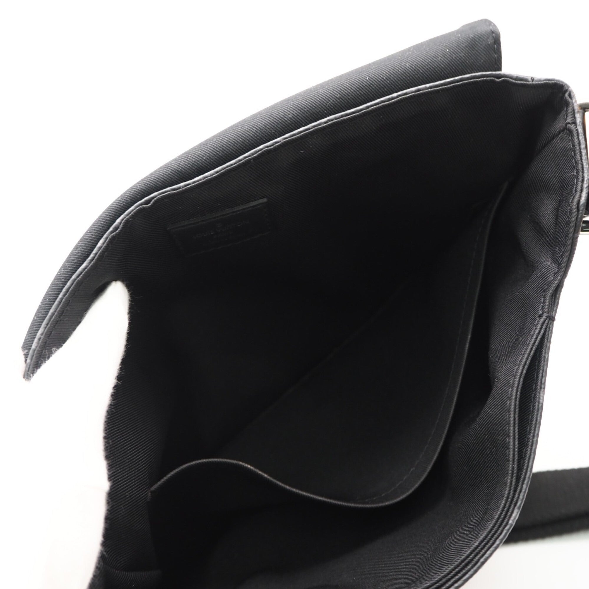 Louis Vuitton Monogram Eclipse Black Gray Coated Canvas Leather Shoulder Bag (Pre-Owned)