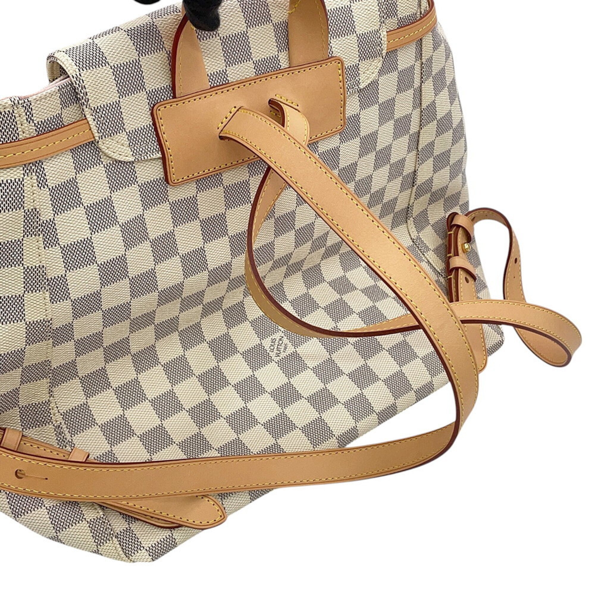 Louis Vuitton Beige Damier Azur Handbag (Pre-Owned)