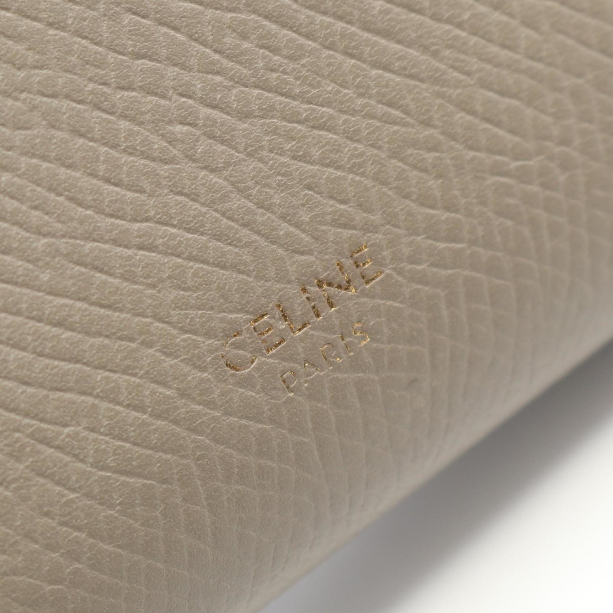 Celine Beige Leather Wallet (Tri-Fold) (Pre-Owned)