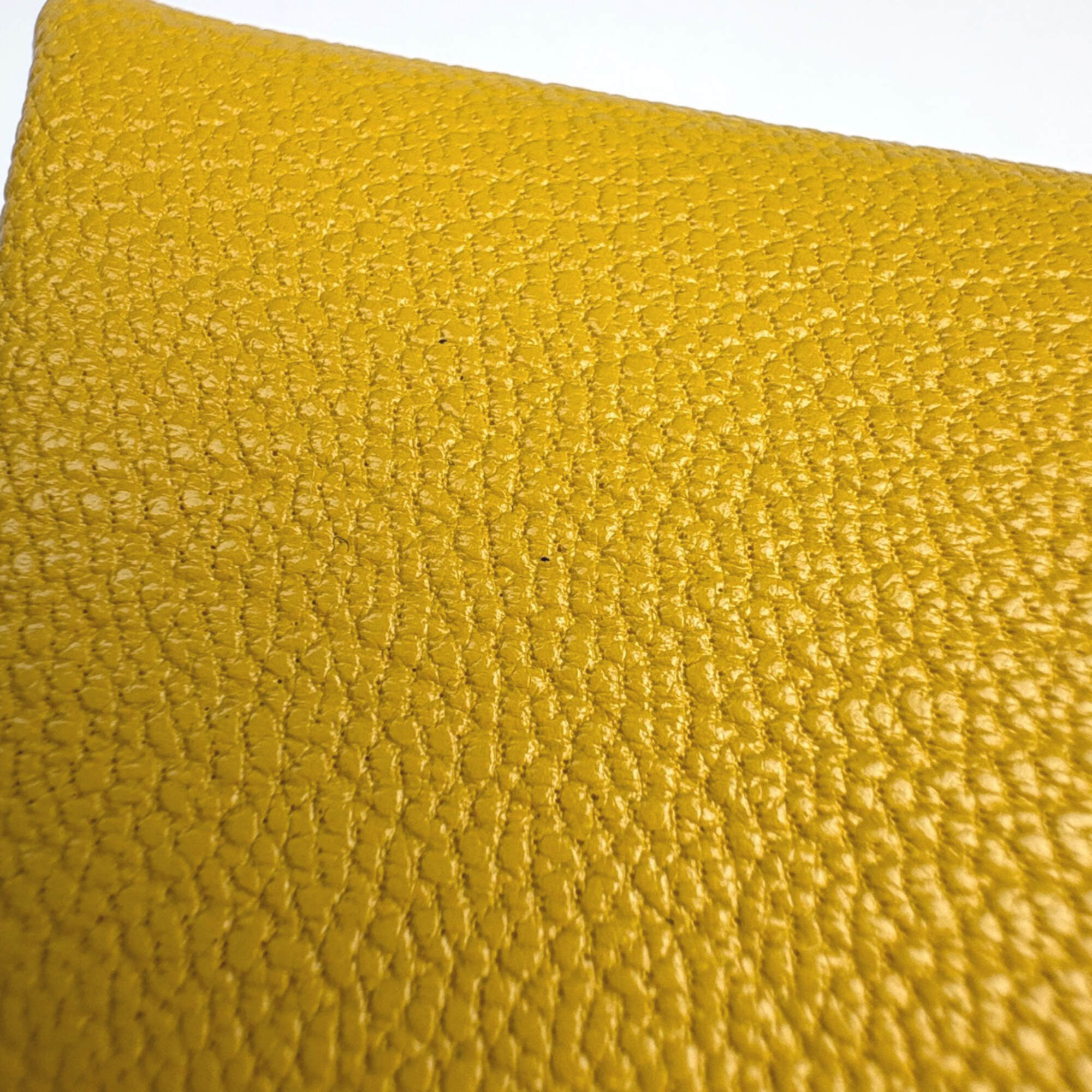 Hermes Bastia Yellow Leather Coin Purse/Coin Case (Pre-Owned)