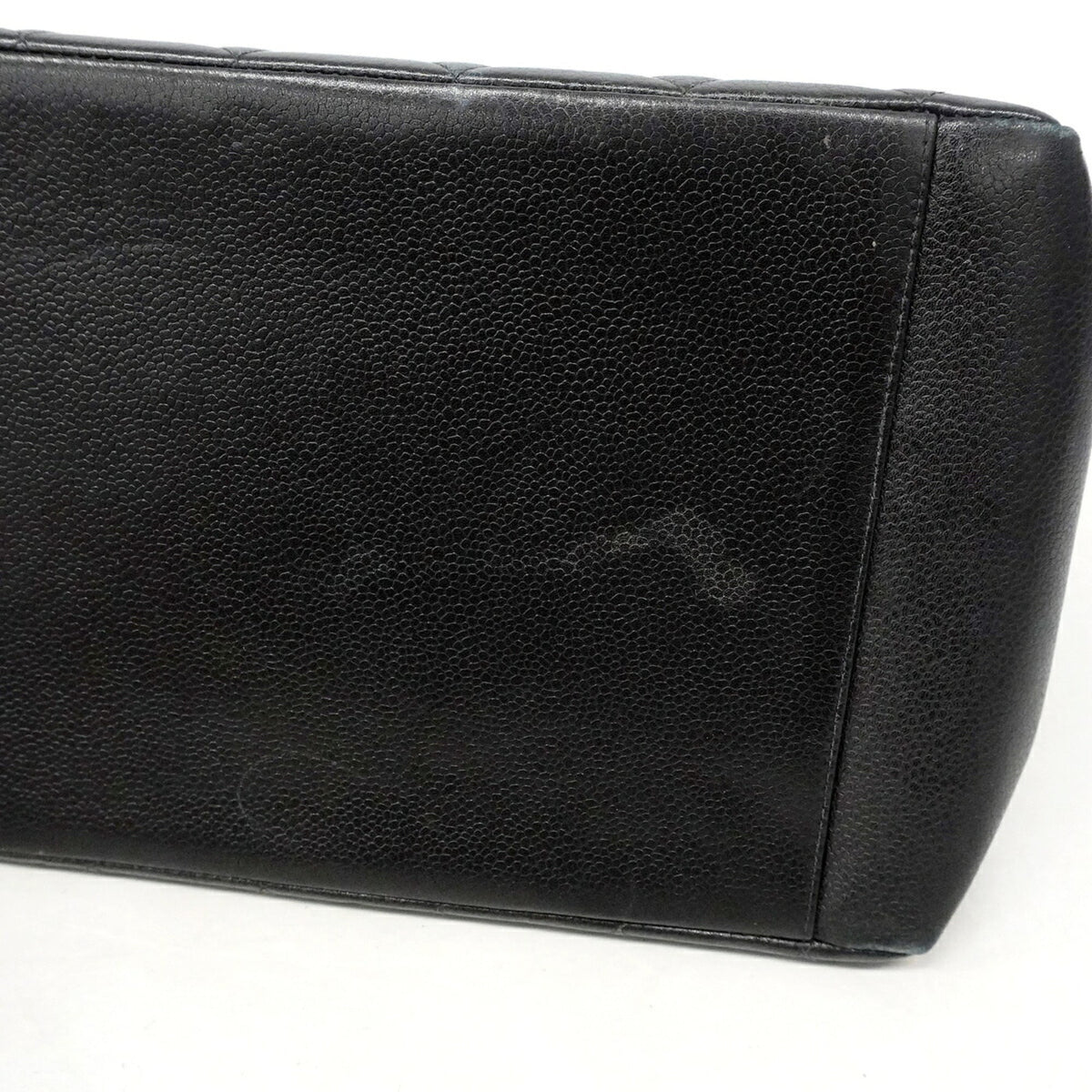 Chanel Black Grained Calfskin Tote Bag (Pre-Owned)