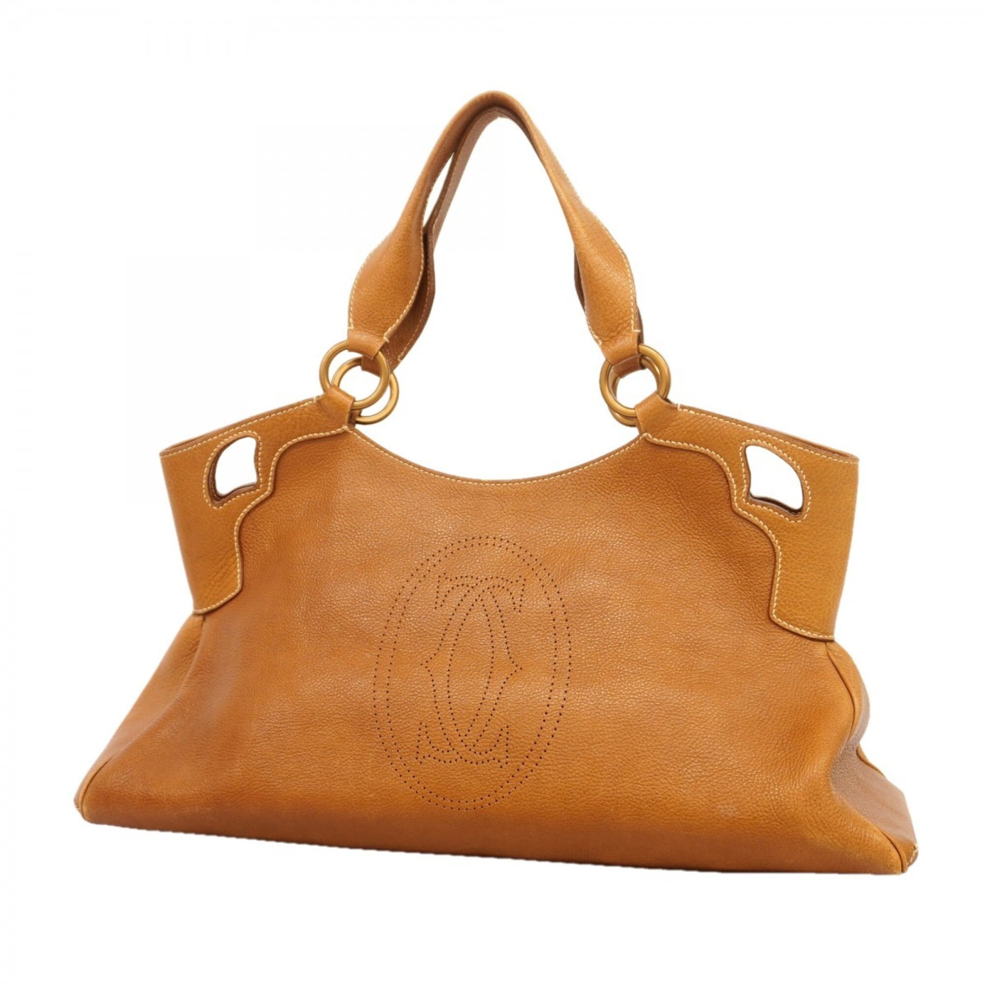 Cartier Brown Leather Handbag (Pre-Owned)