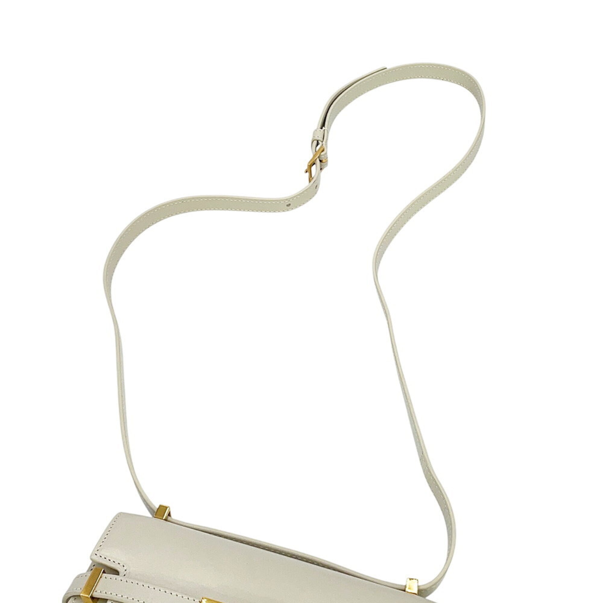 Saint Laurent White Leather Handbag Shoulder Bag (Pre-Owned)