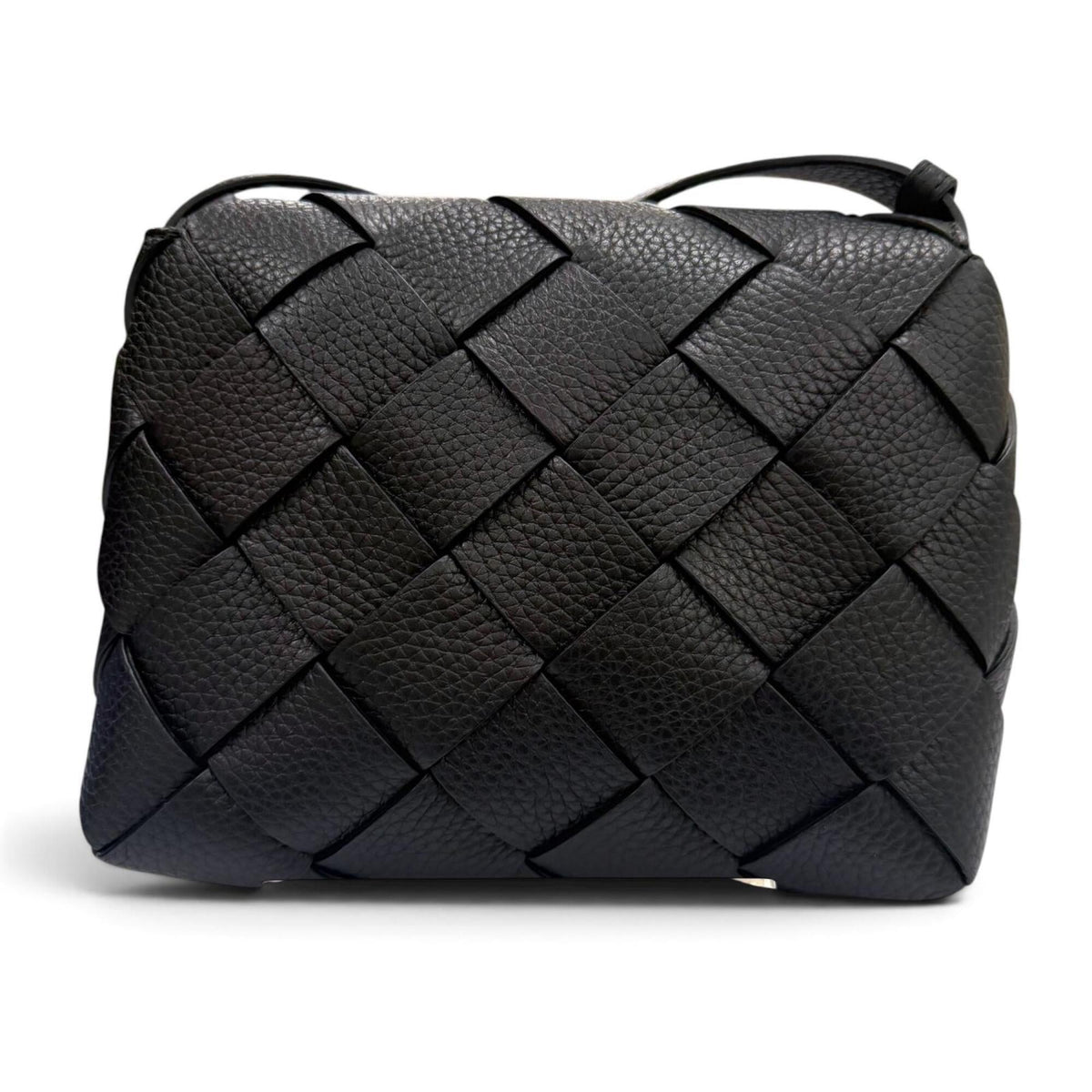 Bottega Veneta Black Leather Shoulder Bag (Pre-Owned)