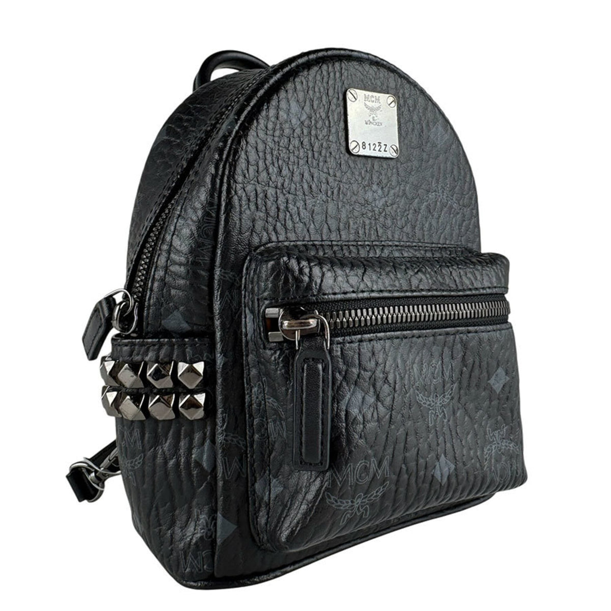 Mcm Black Leather Backpack (Pre-Owned)