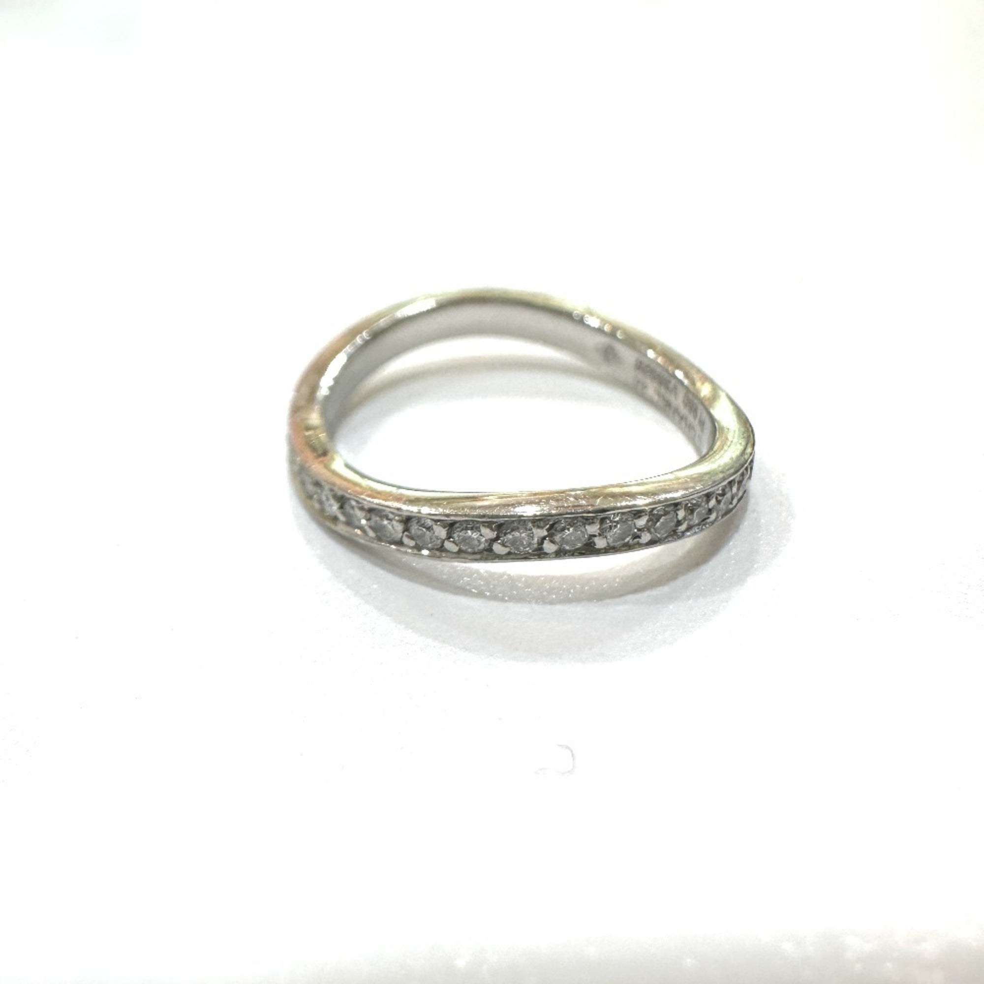 Chanel Silver Platinum 950 Band Ring (Pre-Owned)