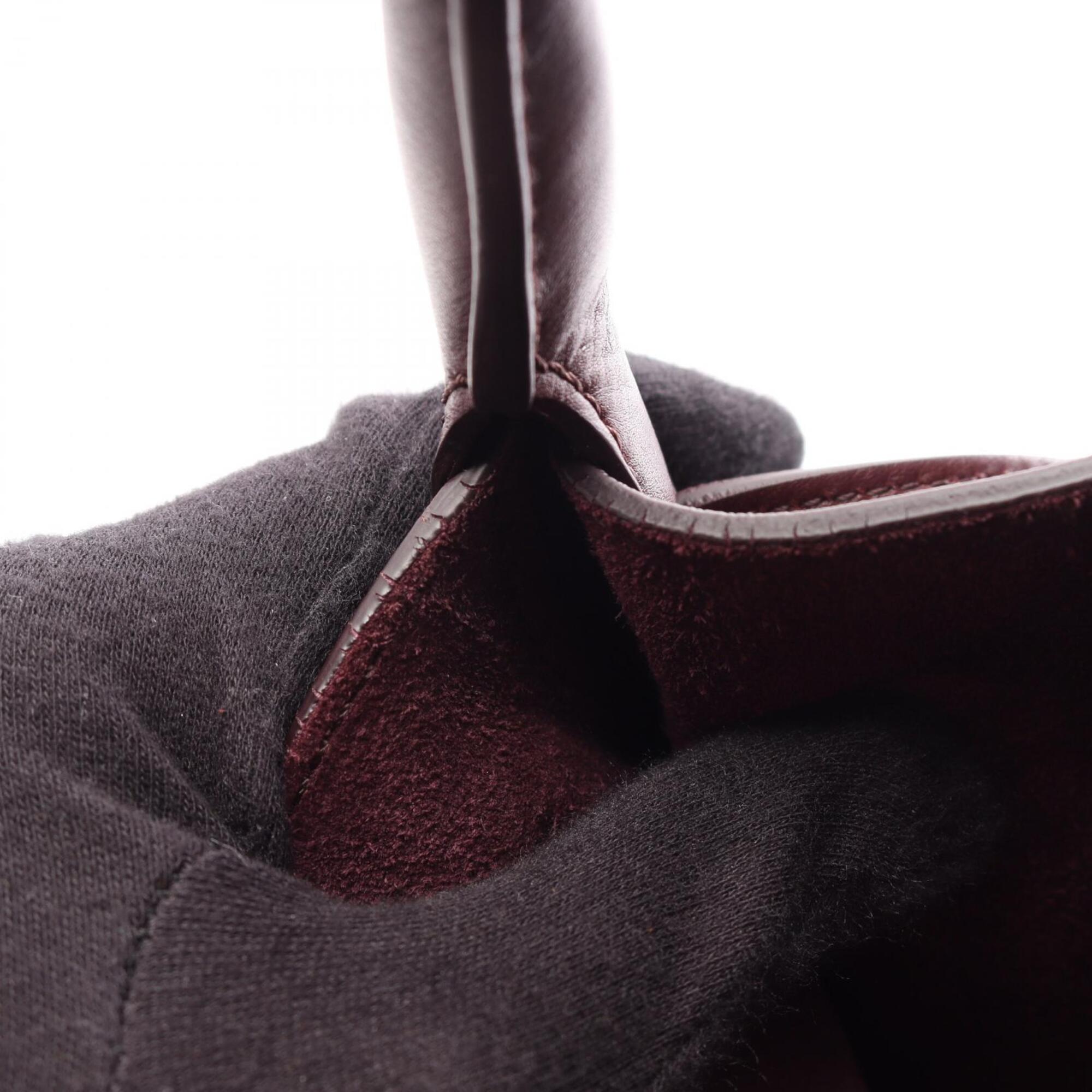 Celine Bordeaux Leather Handbag (Pre-Owned)