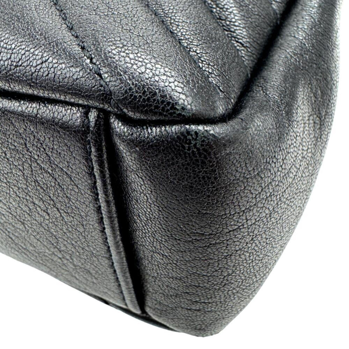 Saint Laurent Black Leather Shoulder Bag (Pre-Owned)