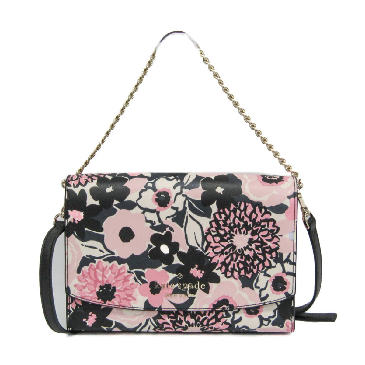 Kate Spade Black Pink Pvc Handbag Shoulder Bag (Pre-Owned)