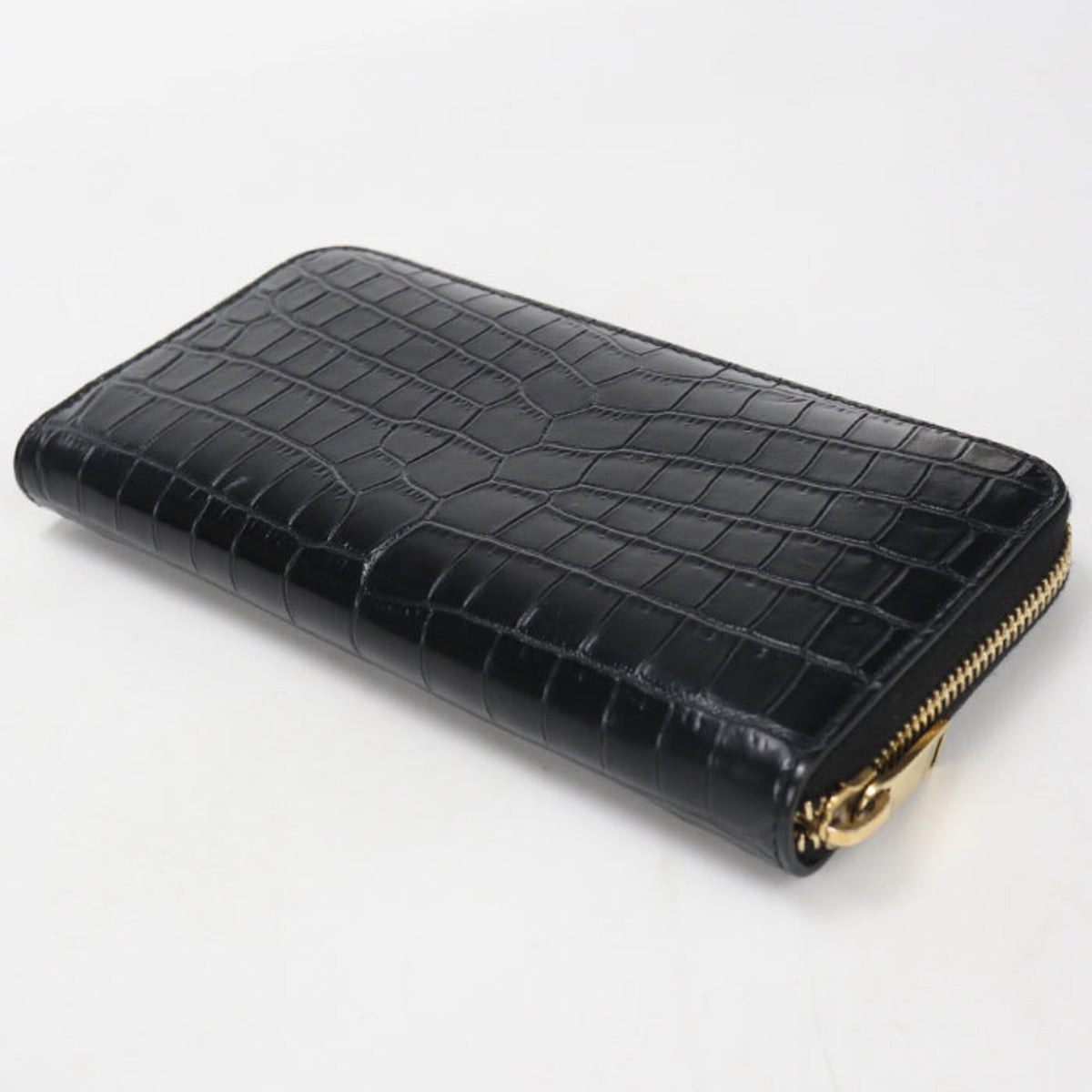 Saint Laurent Black Leather Long Wallet (Bi-Fold) (Pre-Owned)