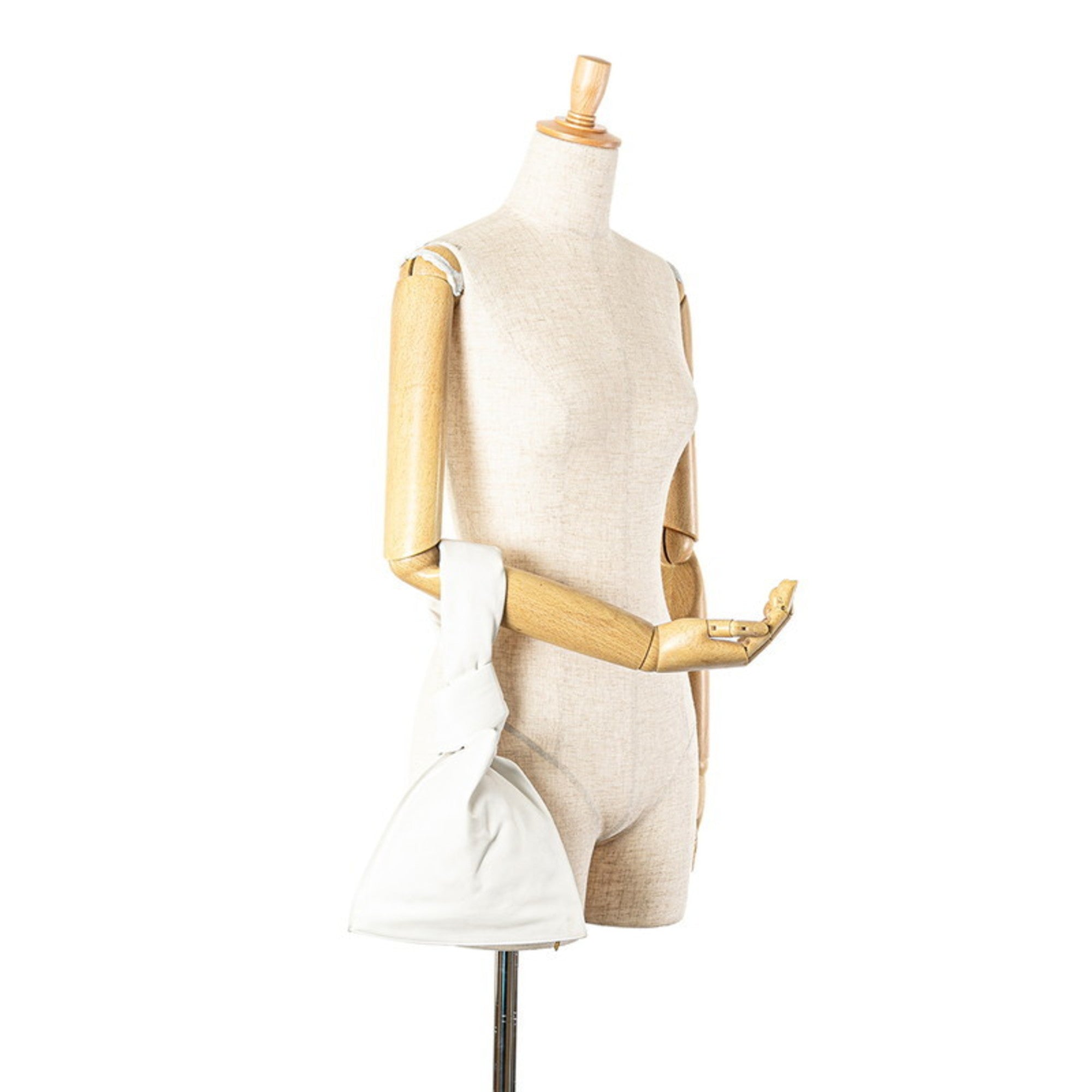Bottega Veneta White Leather Handbag (Pre-Owned)