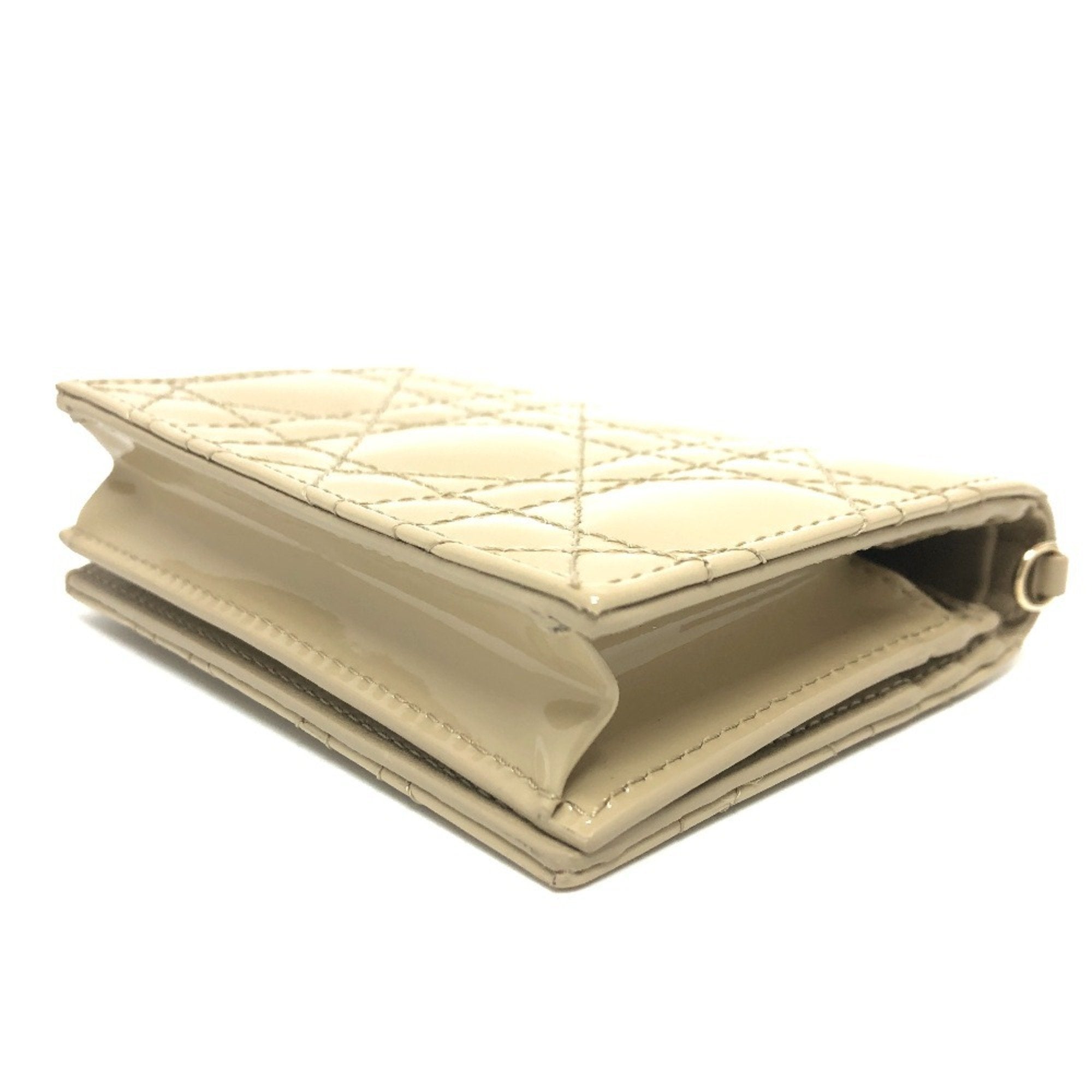 Christian Dior Beige Leather Wallet (Bi-Fold) (Pre-Owned)