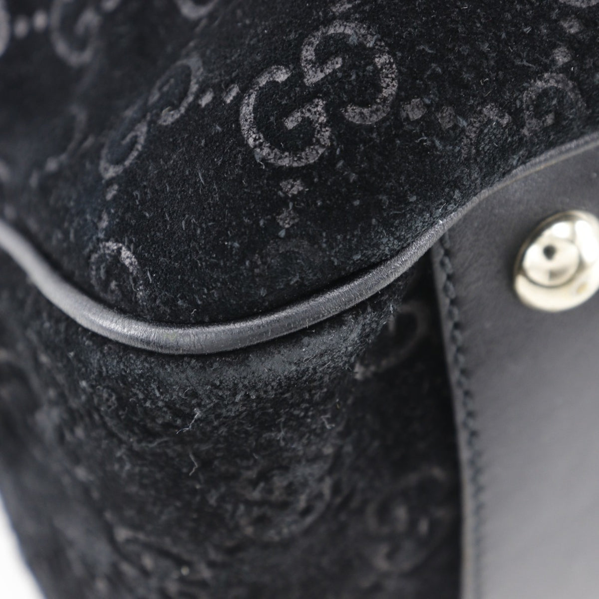 Gucci Black Suede Tote Bag (Pre-Owned)