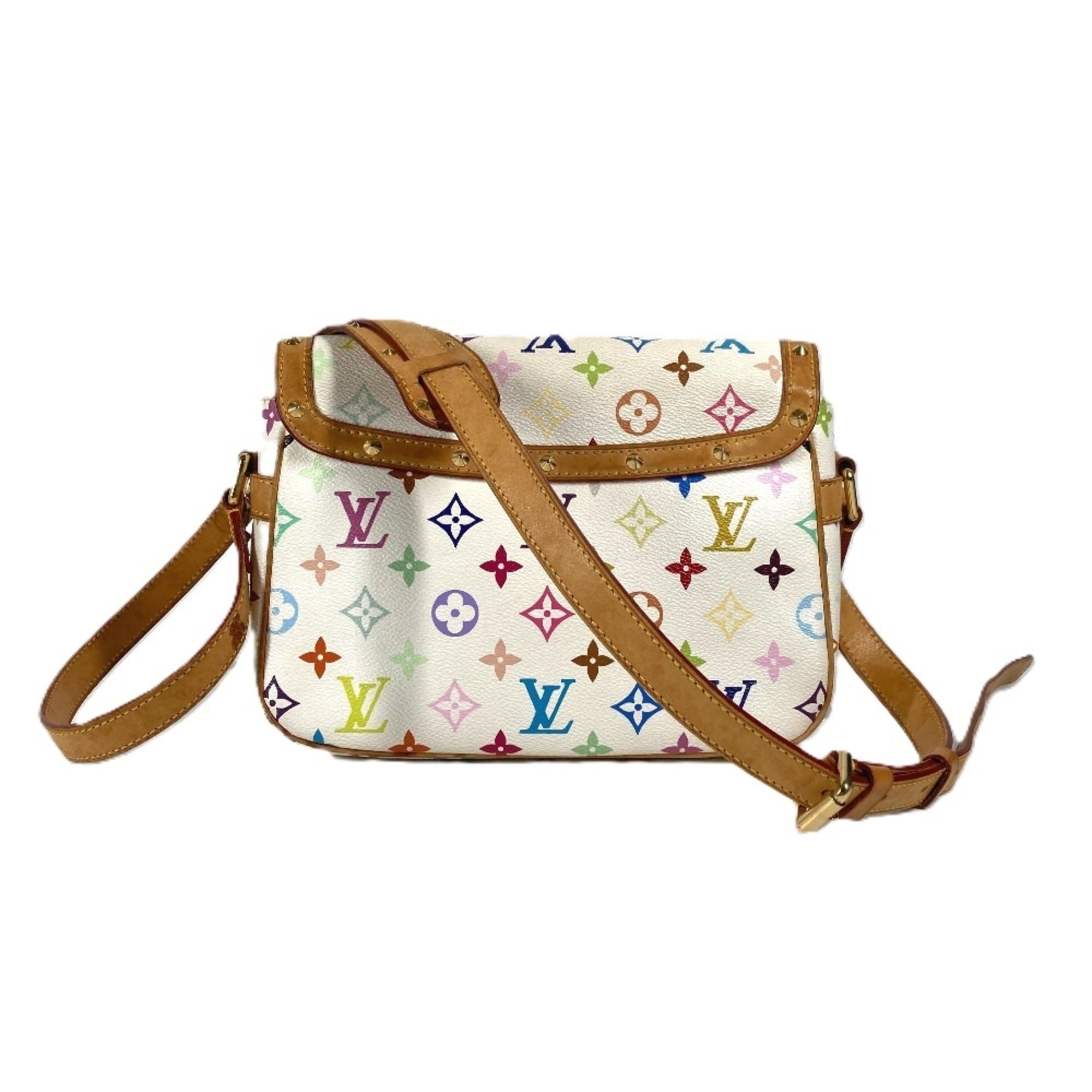 Louis Vuitton Blanc White Monogram Multicolore Shoulder Bag (Pre-Owned)