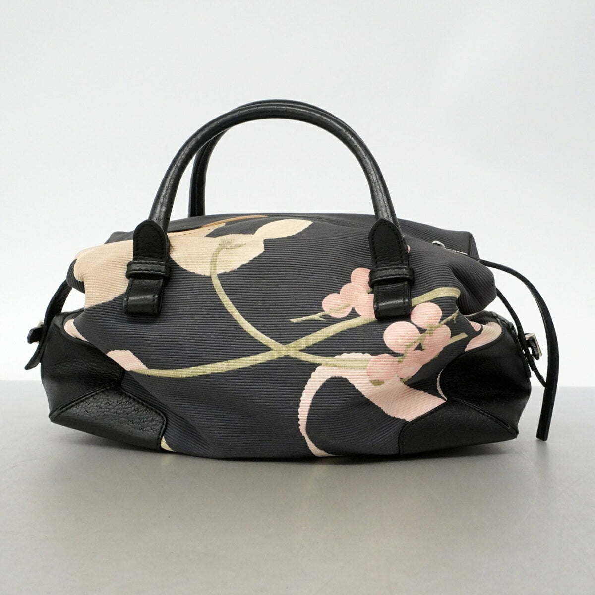 Salvatore Ferragamo Black Canvas Handbag (Pre-Owned)