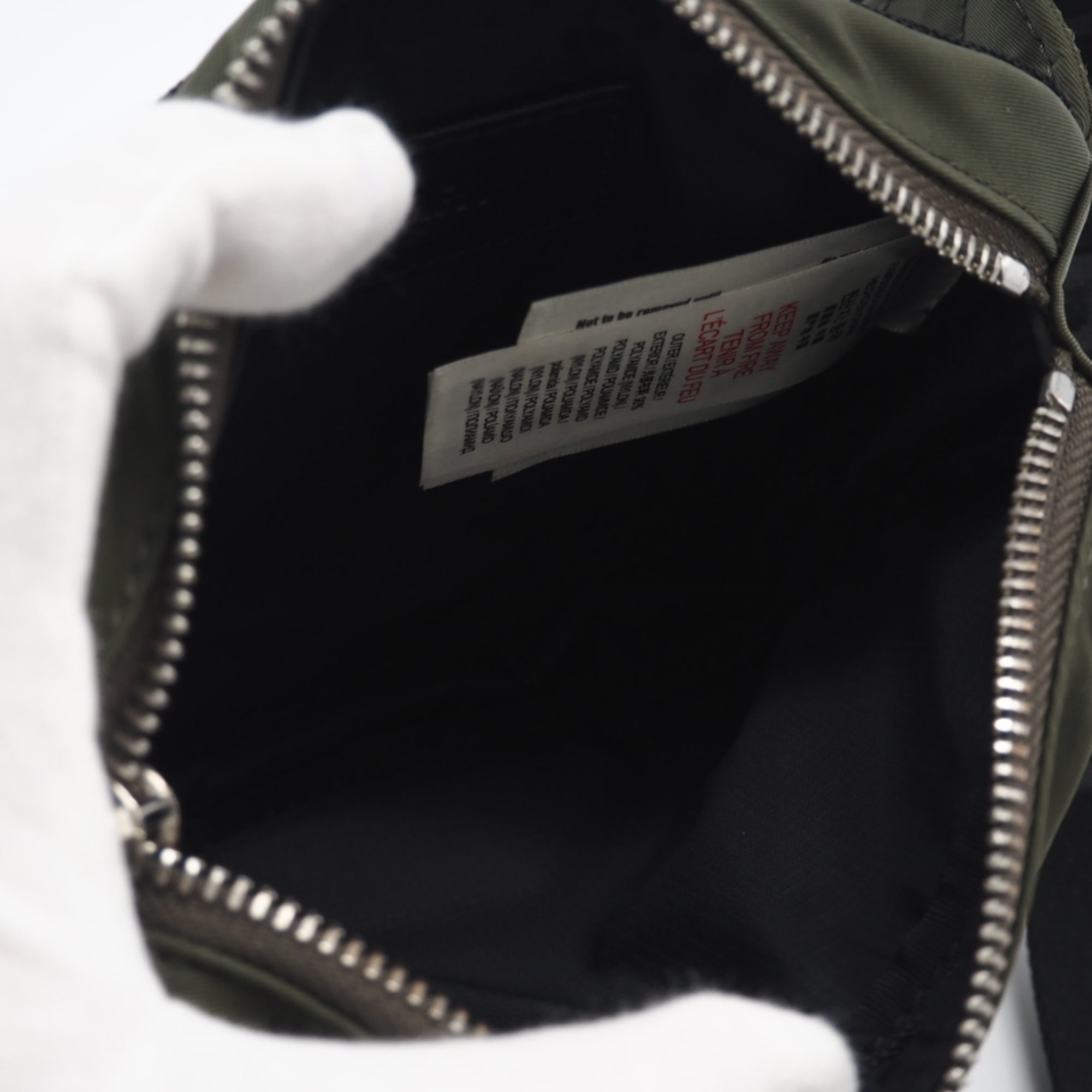 Burberry Black Khaki White Nylon Fanny Pack (Pre-Owned)